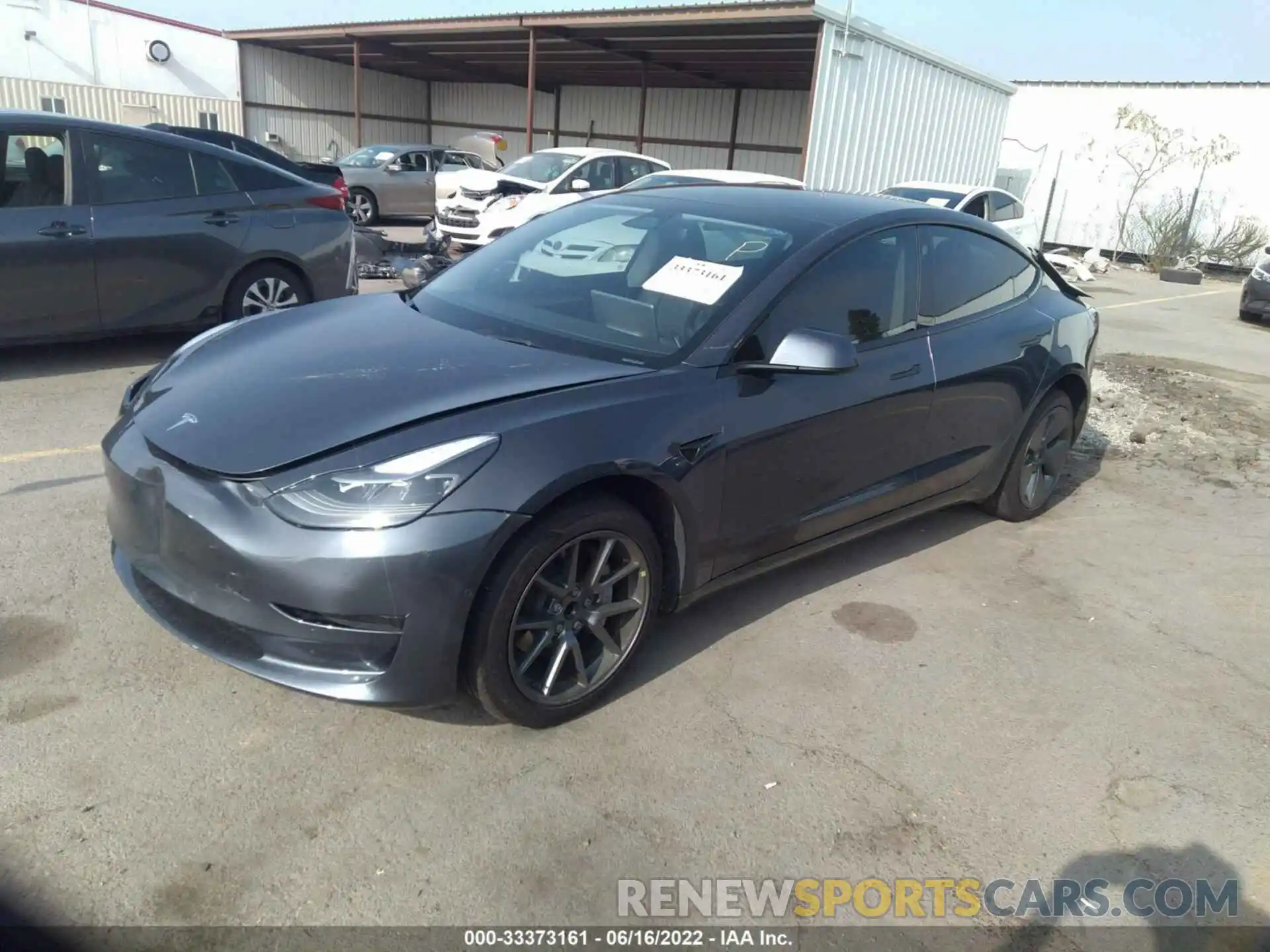 2 Photograph of a damaged car 5YJ3E1EA5MF100270 TESLA MODEL 3 2021