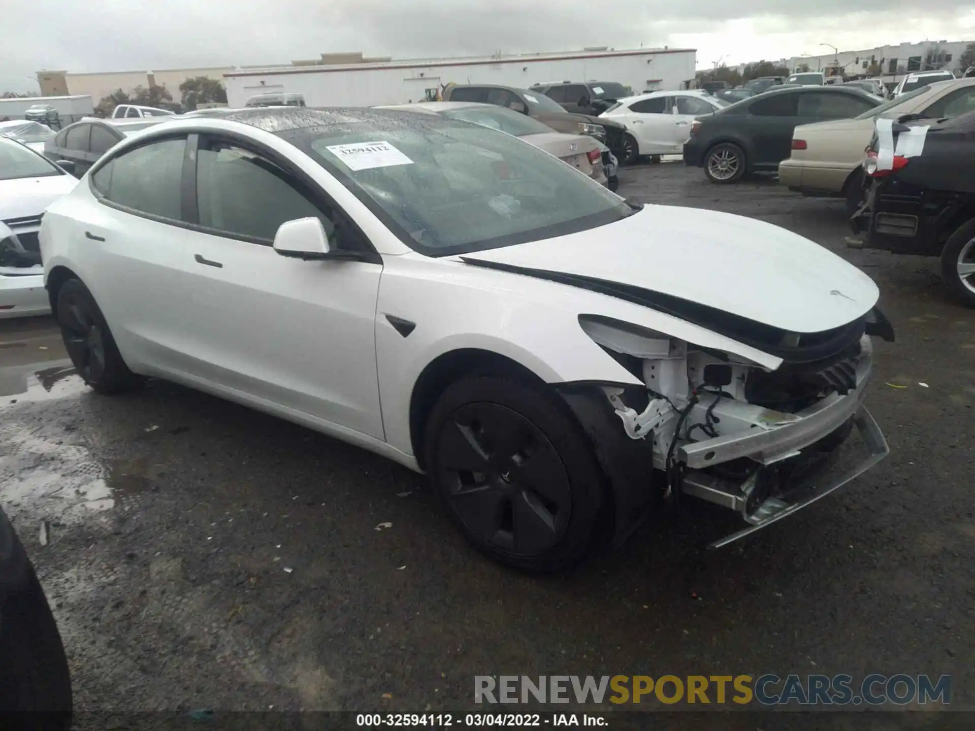 1 Photograph of a damaged car 5YJ3E1EA5MF100706 TESLA MODEL 3 2021