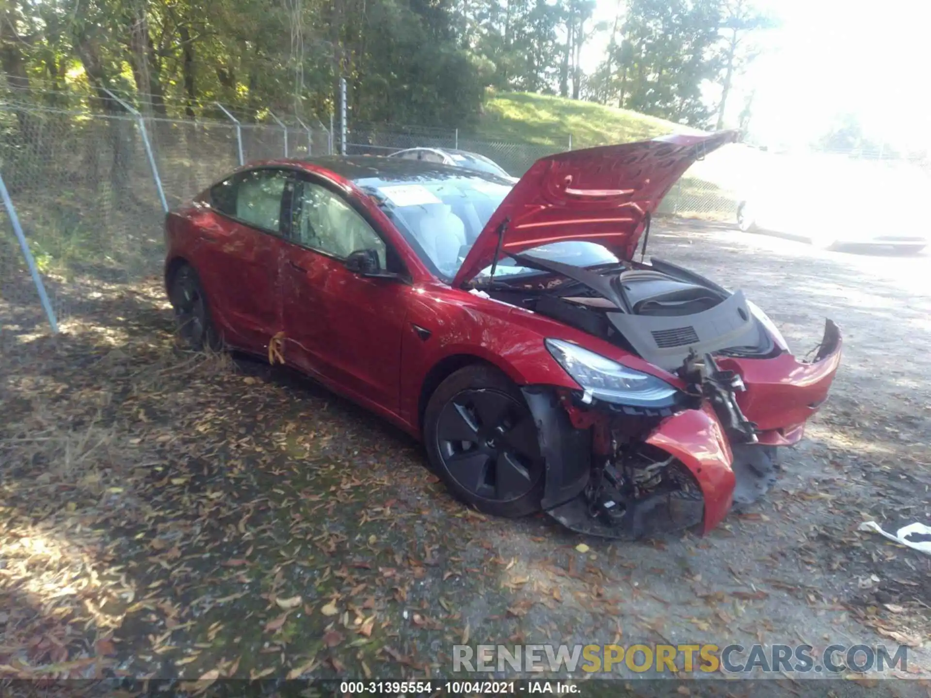 1 Photograph of a damaged car 5YJ3E1EA5MF852258 TESLA MODEL 3 2021