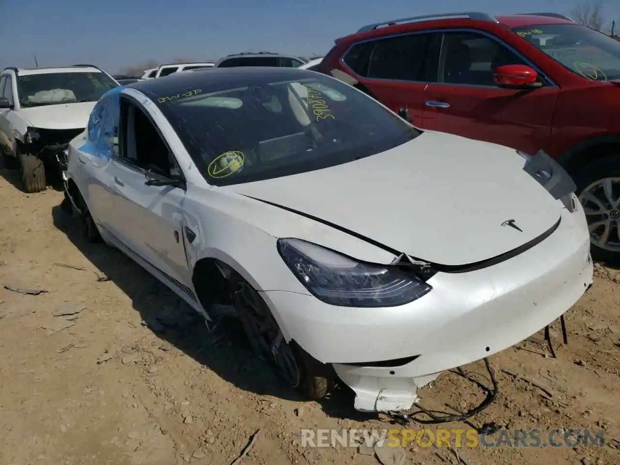 1 Photograph of a damaged car 5YJ3E1EA5MF854298 TESLA MODEL 3 2021