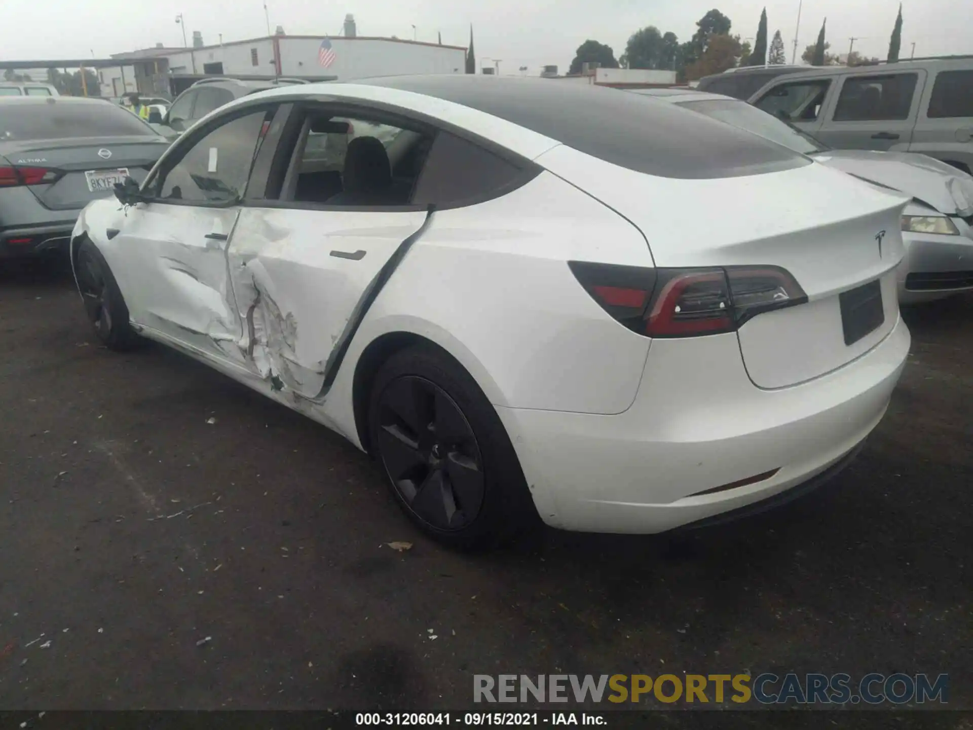 3 Photograph of a damaged car 5YJ3E1EA5MF867388 TESLA MODEL 3 2021