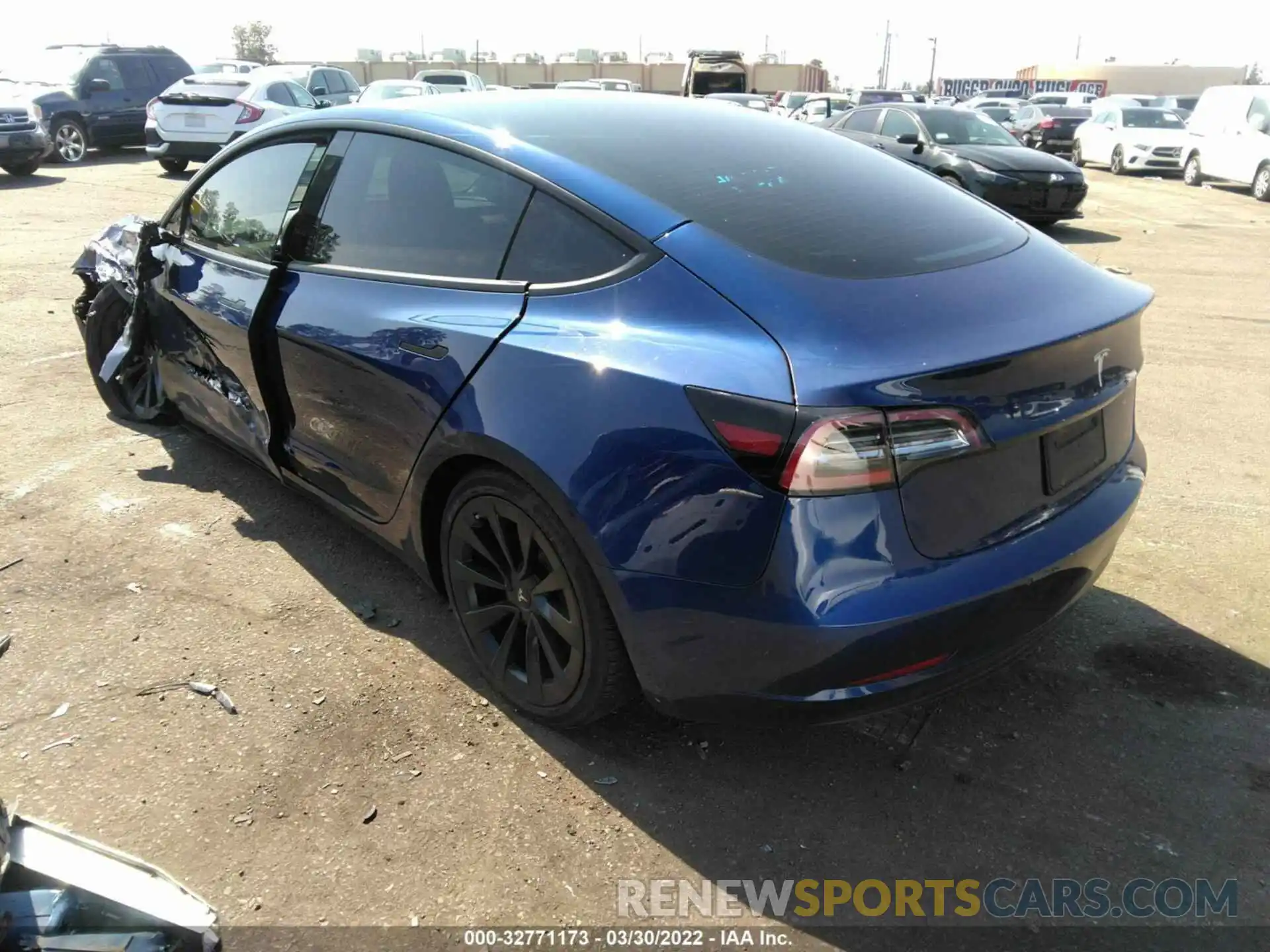 3 Photograph of a damaged car 5YJ3E1EA5MF870470 TESLA MODEL 3 2021