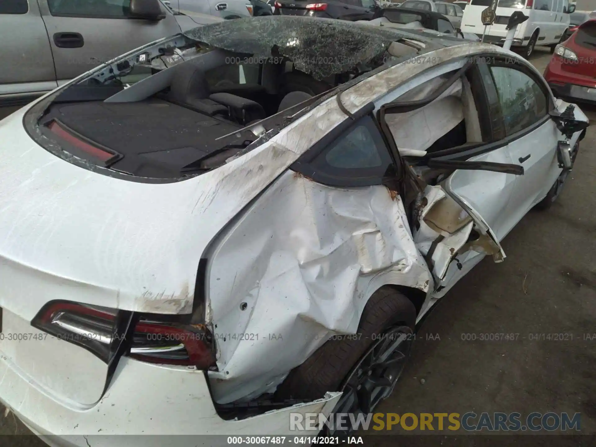 6 Photograph of a damaged car 5YJ3E1EA5MF871893 TESLA MODEL 3 2021