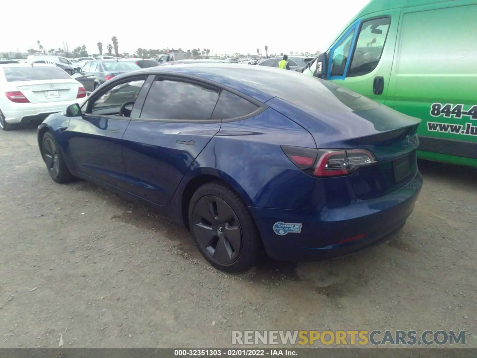 3 Photograph of a damaged car 5YJ3E1EA5MF872459 TESLA MODEL 3 2021