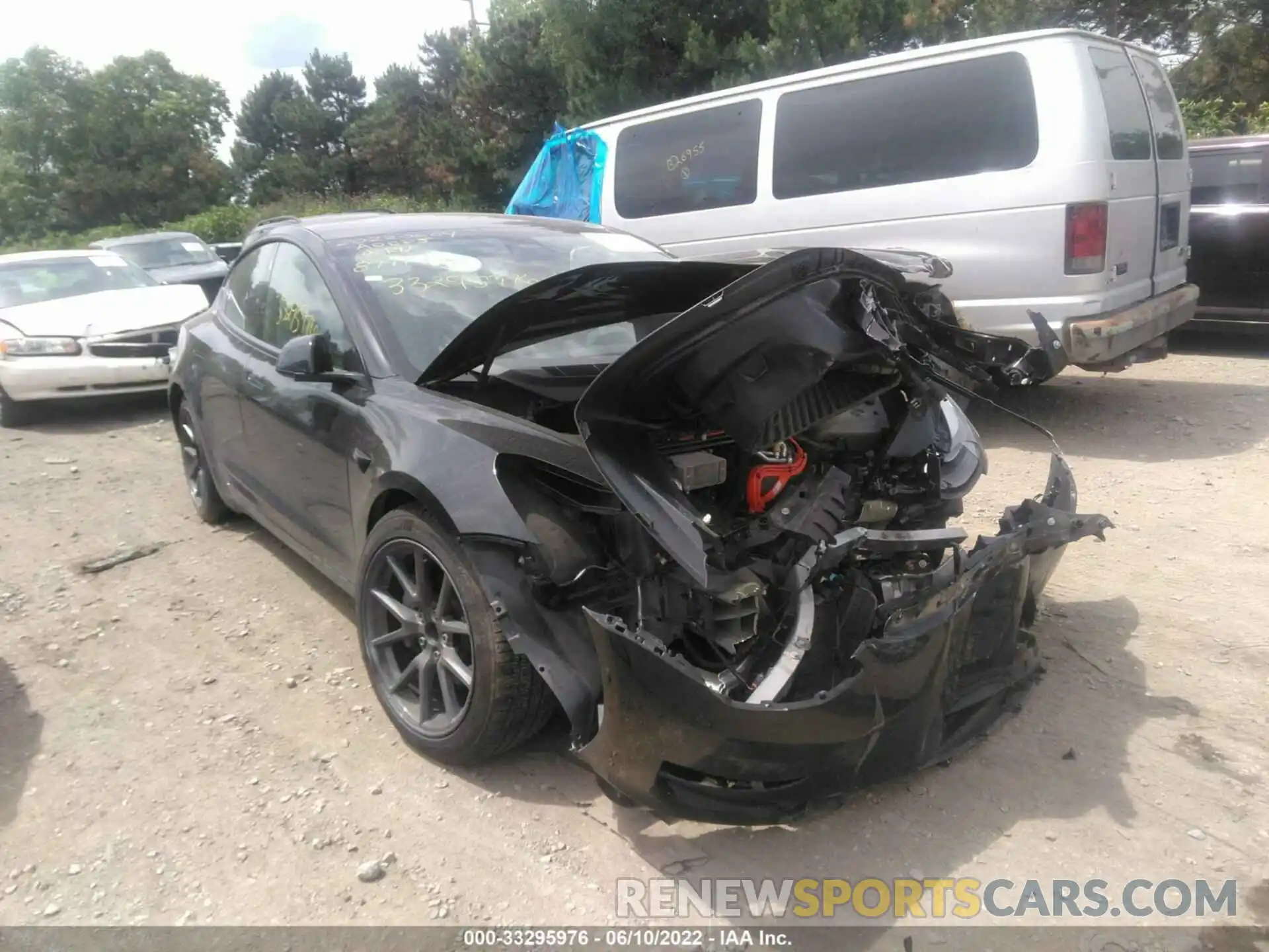 1 Photograph of a damaged car 5YJ3E1EA5MF877743 TESLA MODEL 3 2021