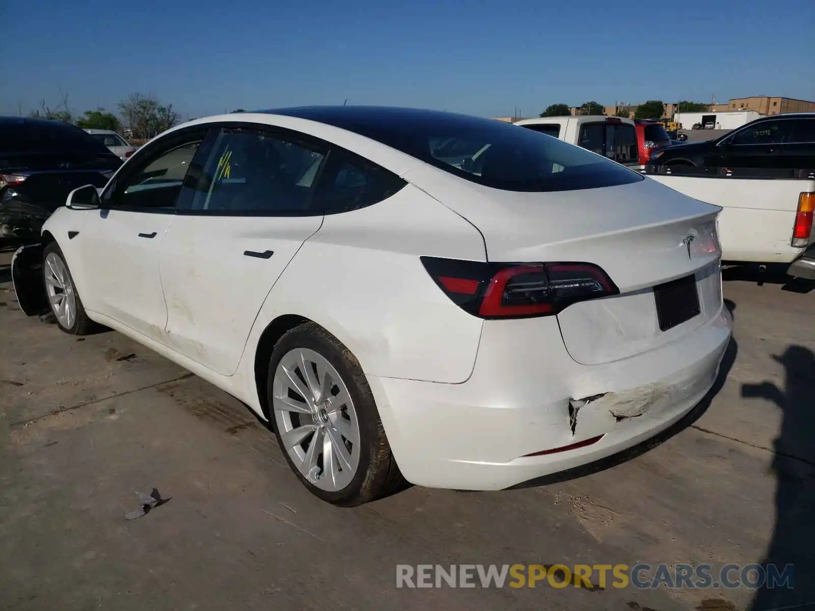 3 Photograph of a damaged car 5YJ3E1EA5MF913477 TESLA MODEL 3 2021