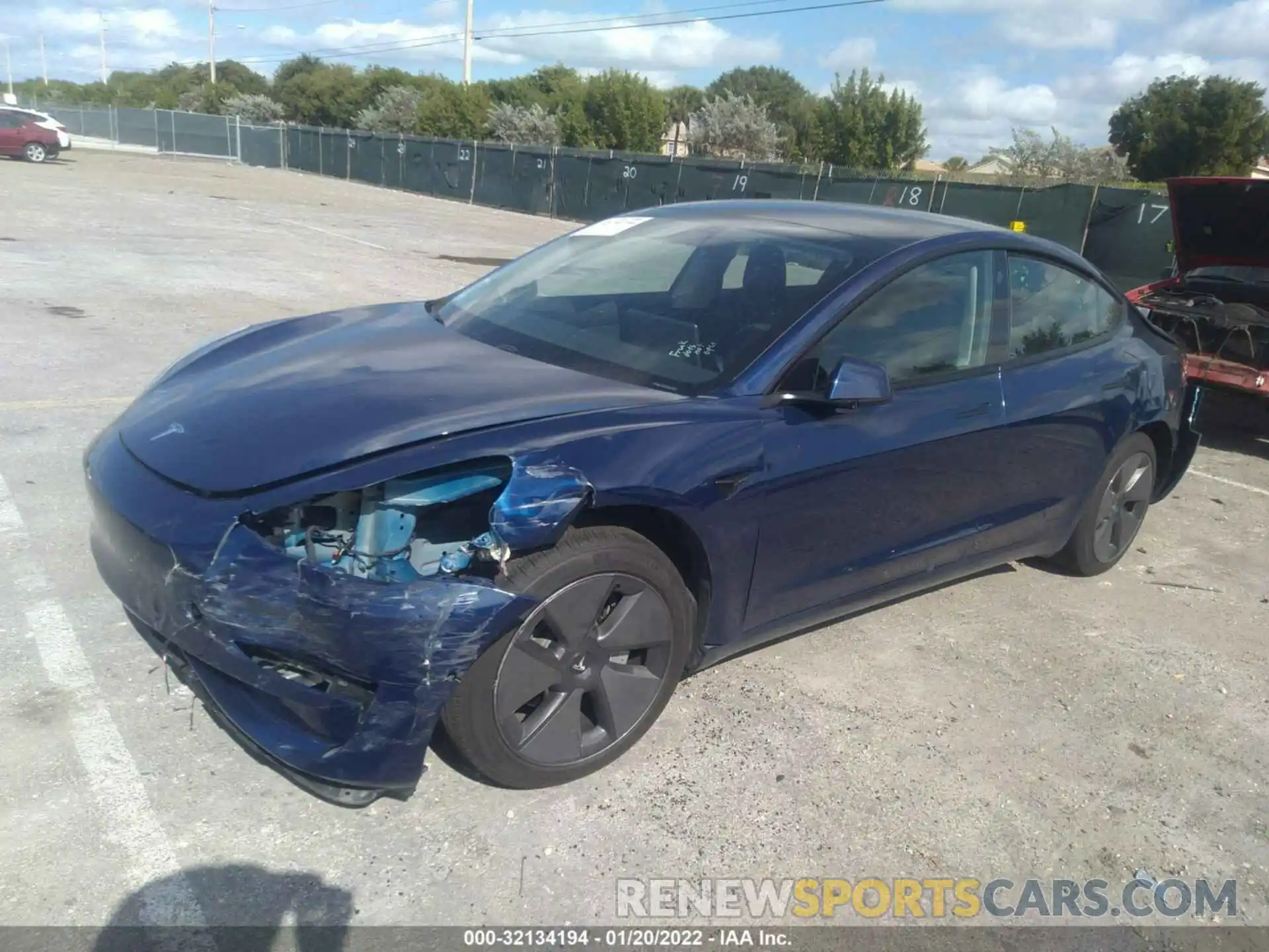 2 Photograph of a damaged car 5YJ3E1EA5MF915908 TESLA MODEL 3 2021