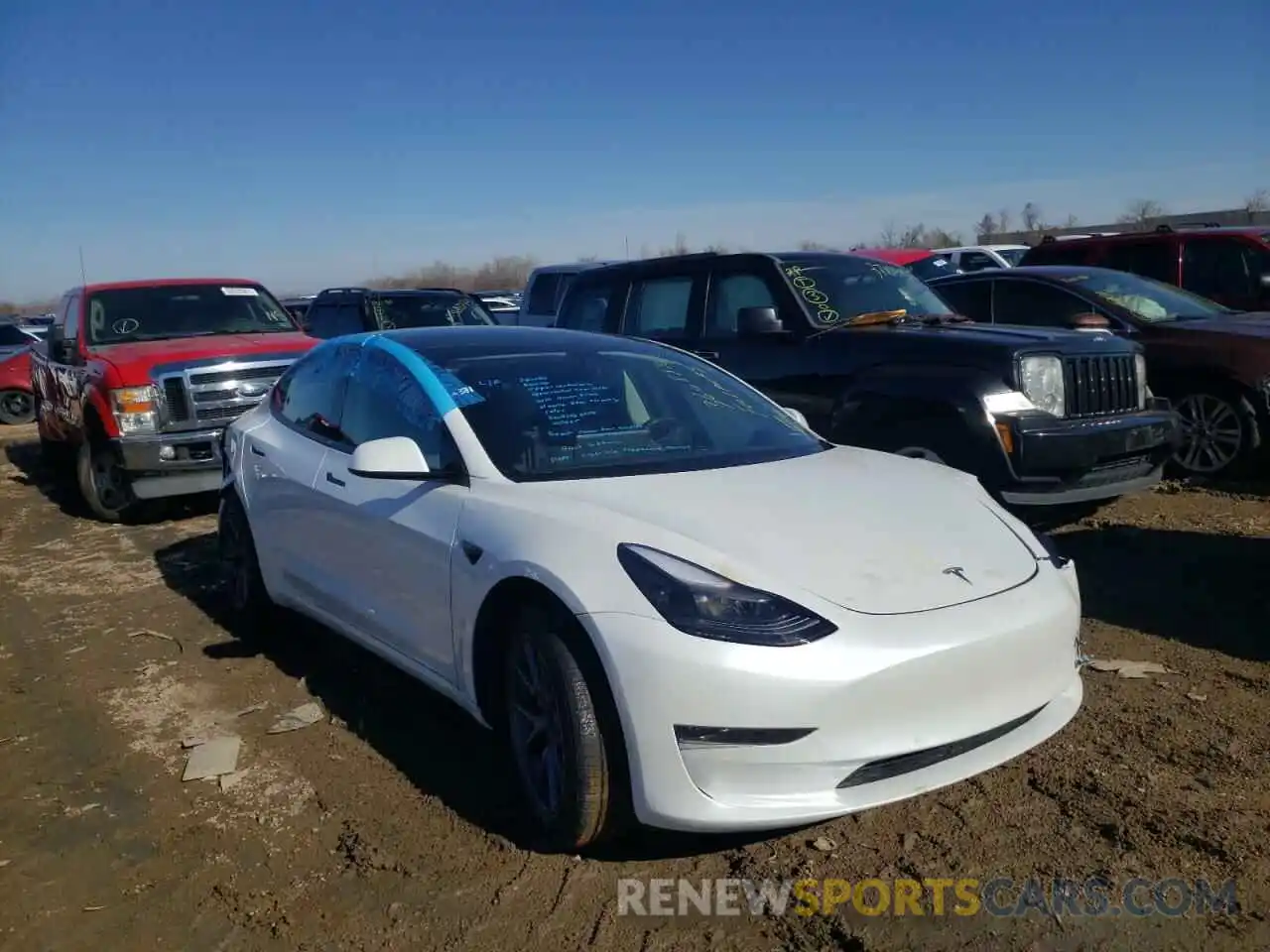 1 Фотография поврежденного автомобиля 5YJ3E1EA5MF919697 TESLA MODEL 3 2021