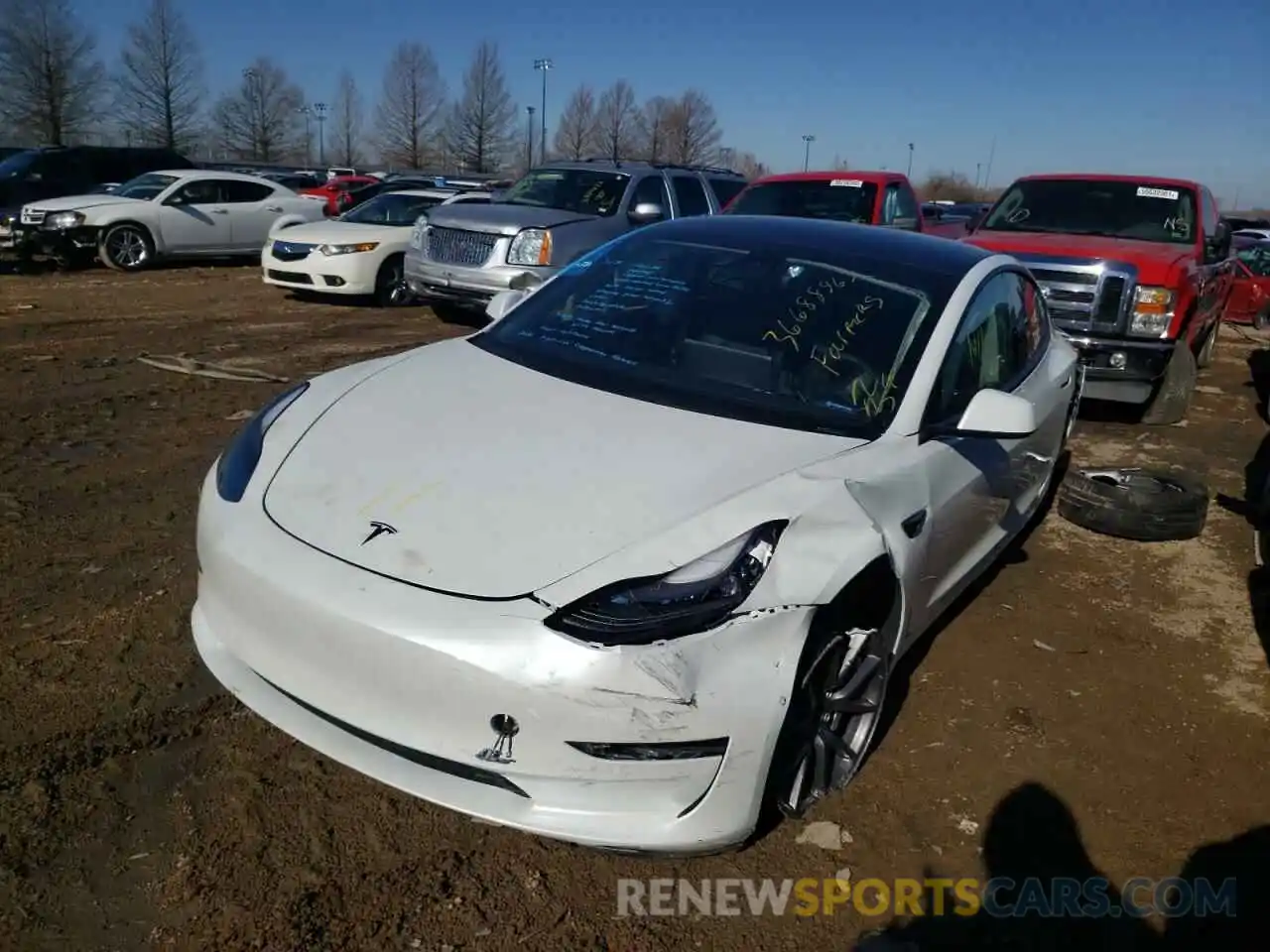 2 Фотография поврежденного автомобиля 5YJ3E1EA5MF919697 TESLA MODEL 3 2021