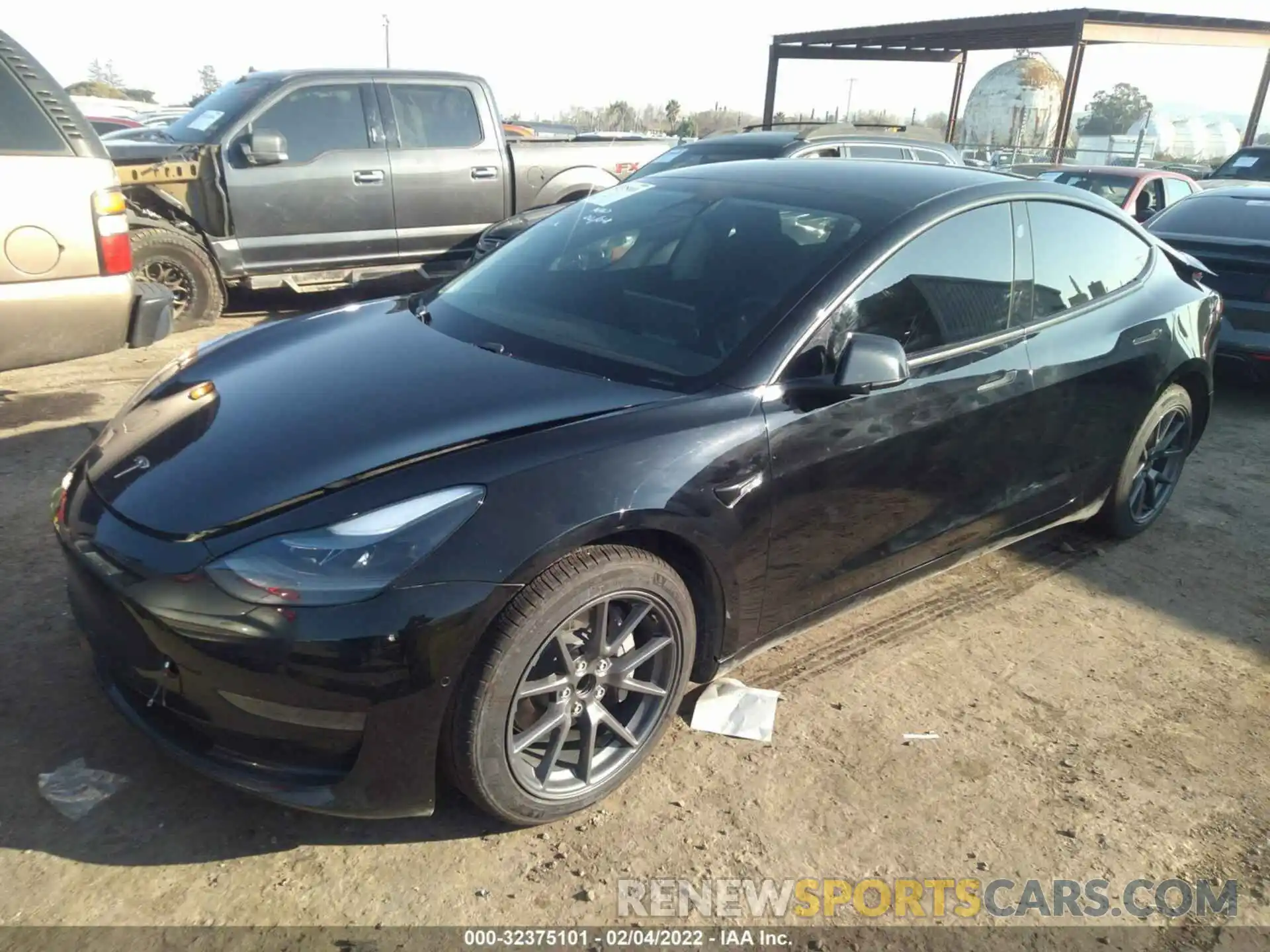 2 Photograph of a damaged car 5YJ3E1EA5MF922289 TESLA MODEL 3 2021