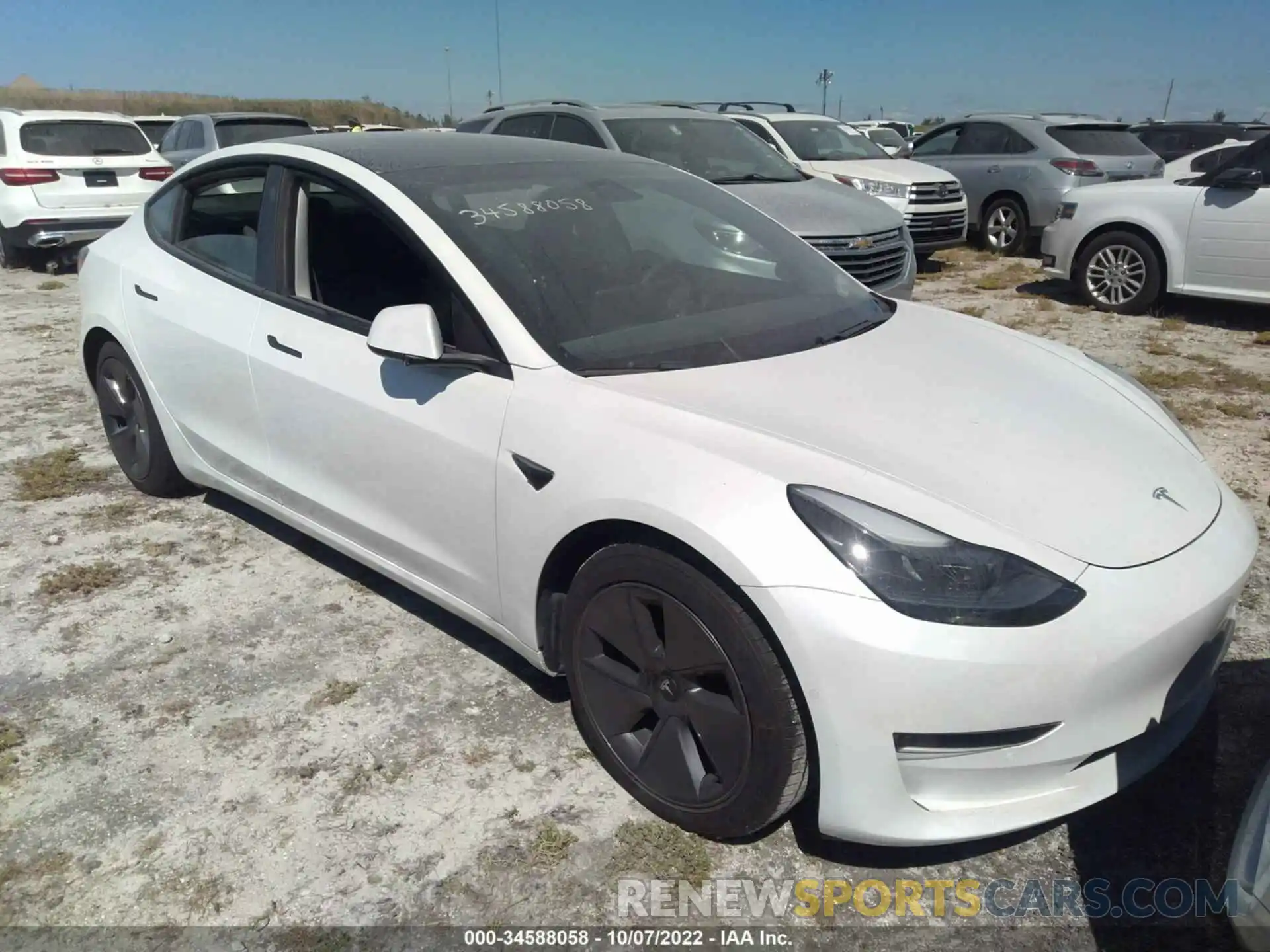 1 Photograph of a damaged car 5YJ3E1EA5MF922616 TESLA MODEL 3 2021