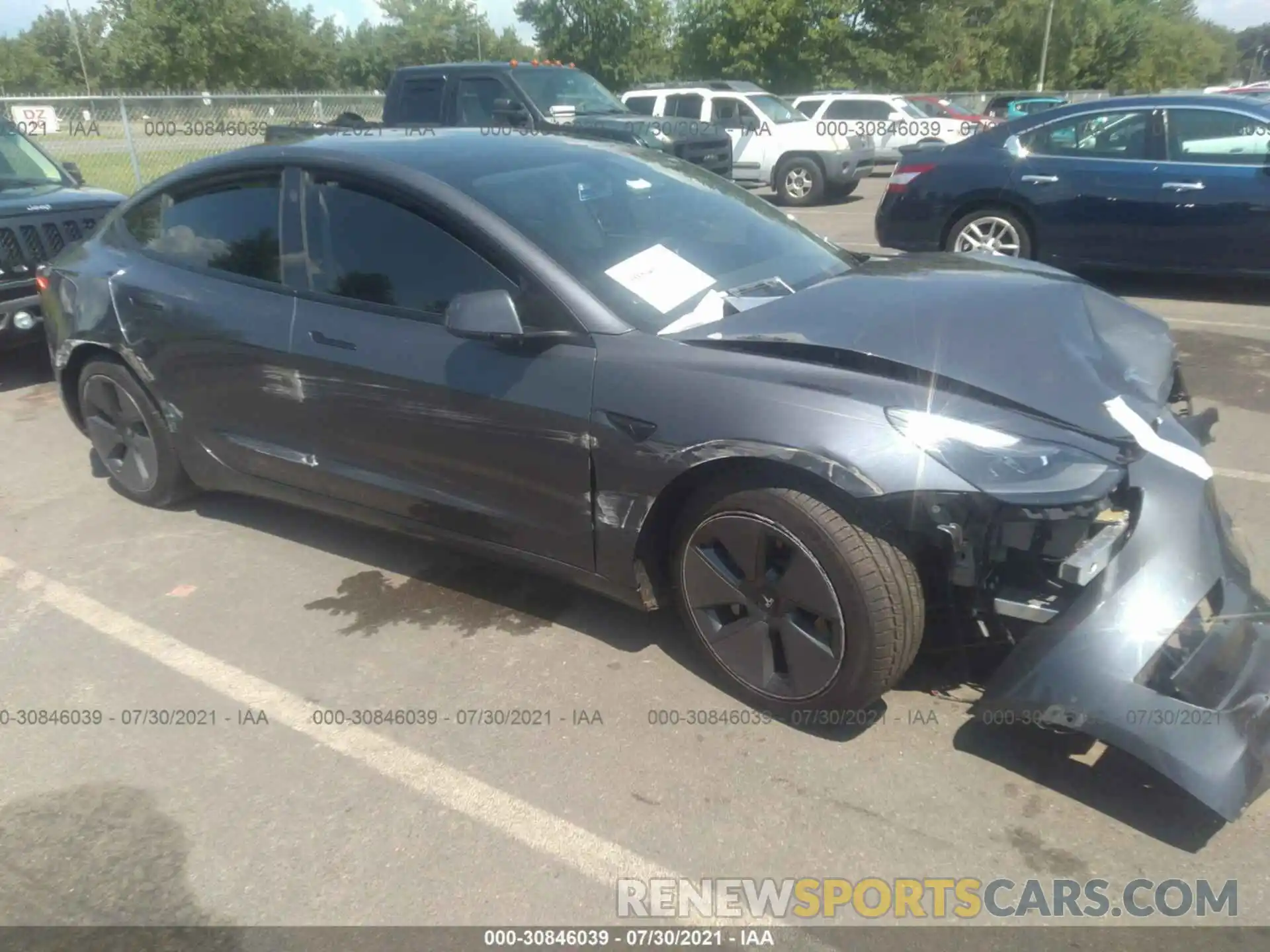 1 Photograph of a damaged car 5YJ3E1EA5MF923068 TESLA MODEL 3 2021