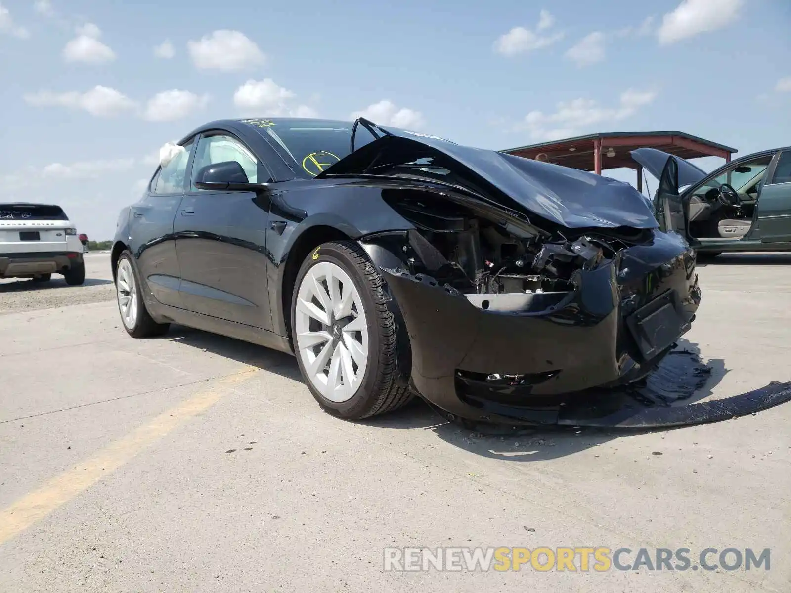 1 Photograph of a damaged car 5YJ3E1EA5MF925841 TESLA MODEL 3 2021