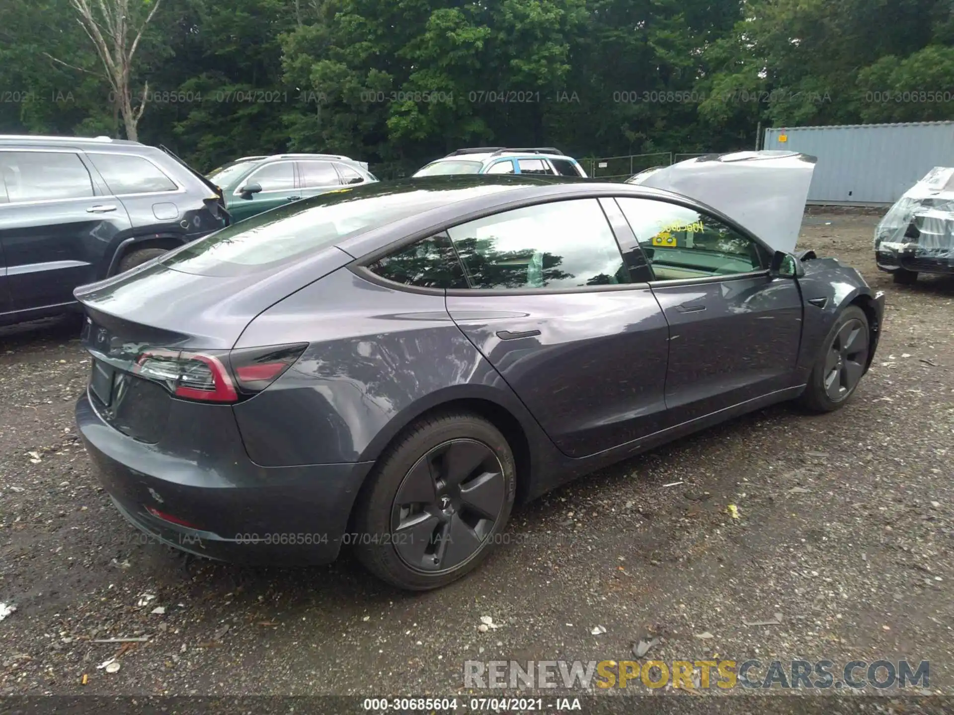 4 Фотография поврежденного автомобиля 5YJ3E1EA5MF976708 TESLA MODEL 3 2021