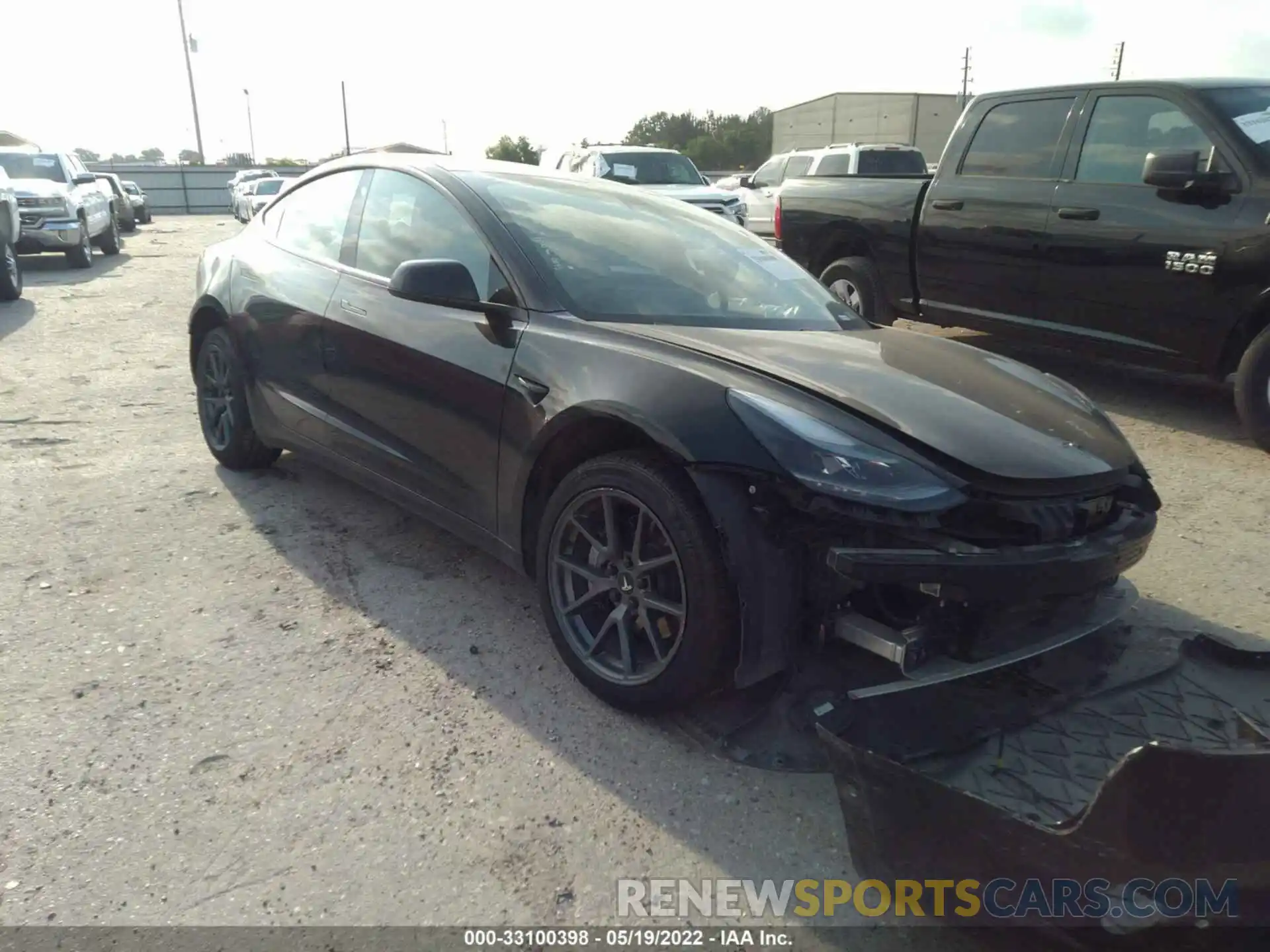 1 Photograph of a damaged car 5YJ3E1EA5MF985330 TESLA MODEL 3 2021