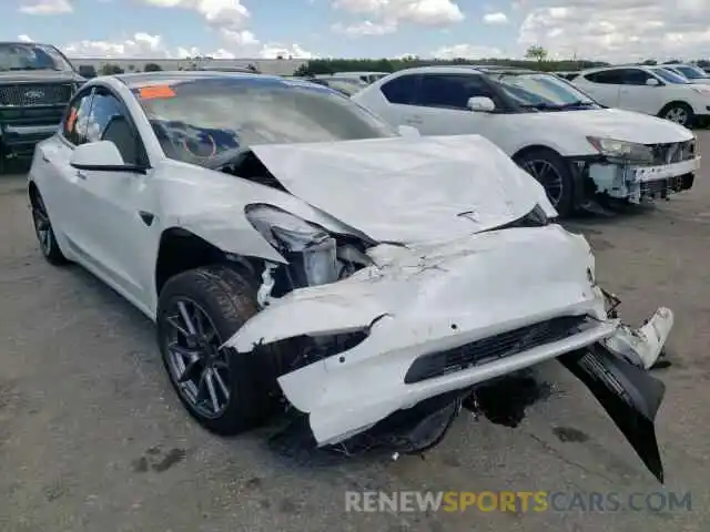 1 Photograph of a damaged car 5YJ3E1EA5MF986302 TESLA MODEL 3 2021