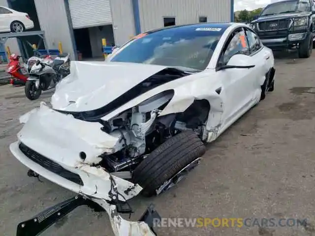 2 Photograph of a damaged car 5YJ3E1EA5MF986302 TESLA MODEL 3 2021