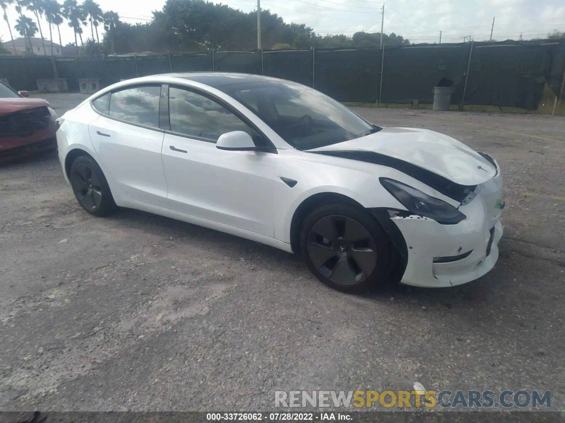 1 Photograph of a damaged car 5YJ3E1EA5MF987028 TESLA MODEL 3 2021