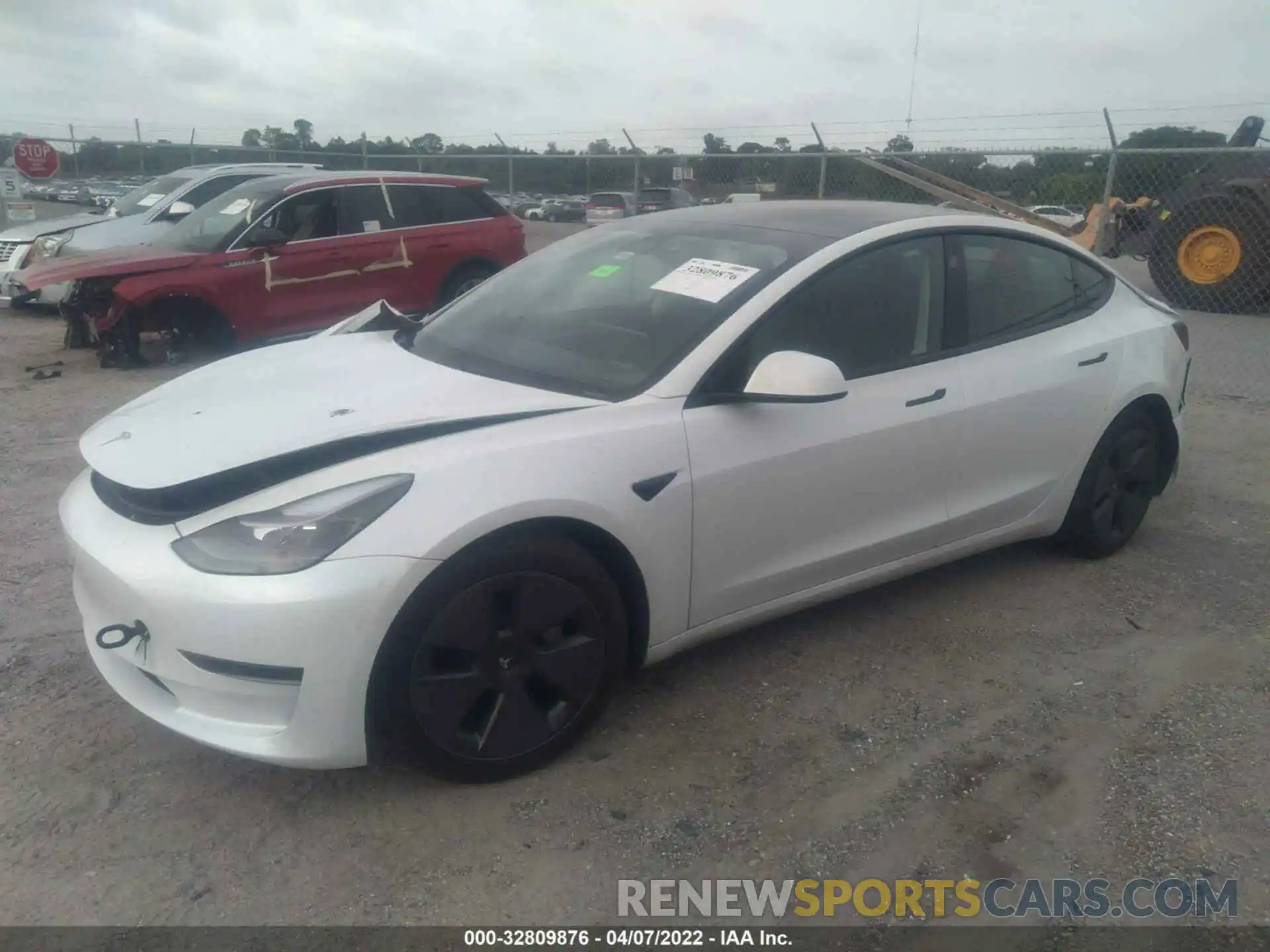 2 Photograph of a damaged car 5YJ3E1EA5MF987076 TESLA MODEL 3 2021