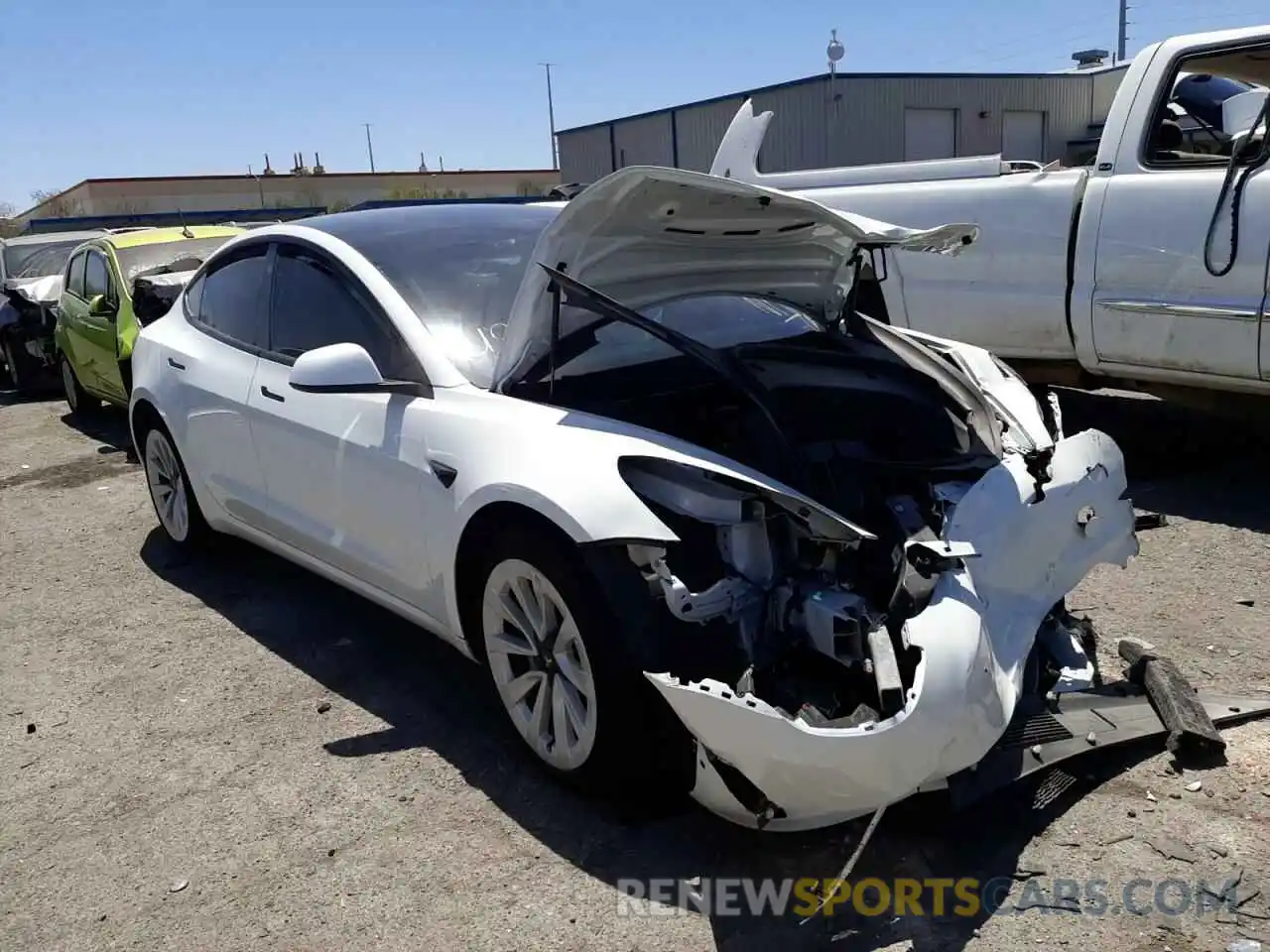 1 Photograph of a damaged car 5YJ3E1EA5MF994397 TESLA MODEL 3 2021