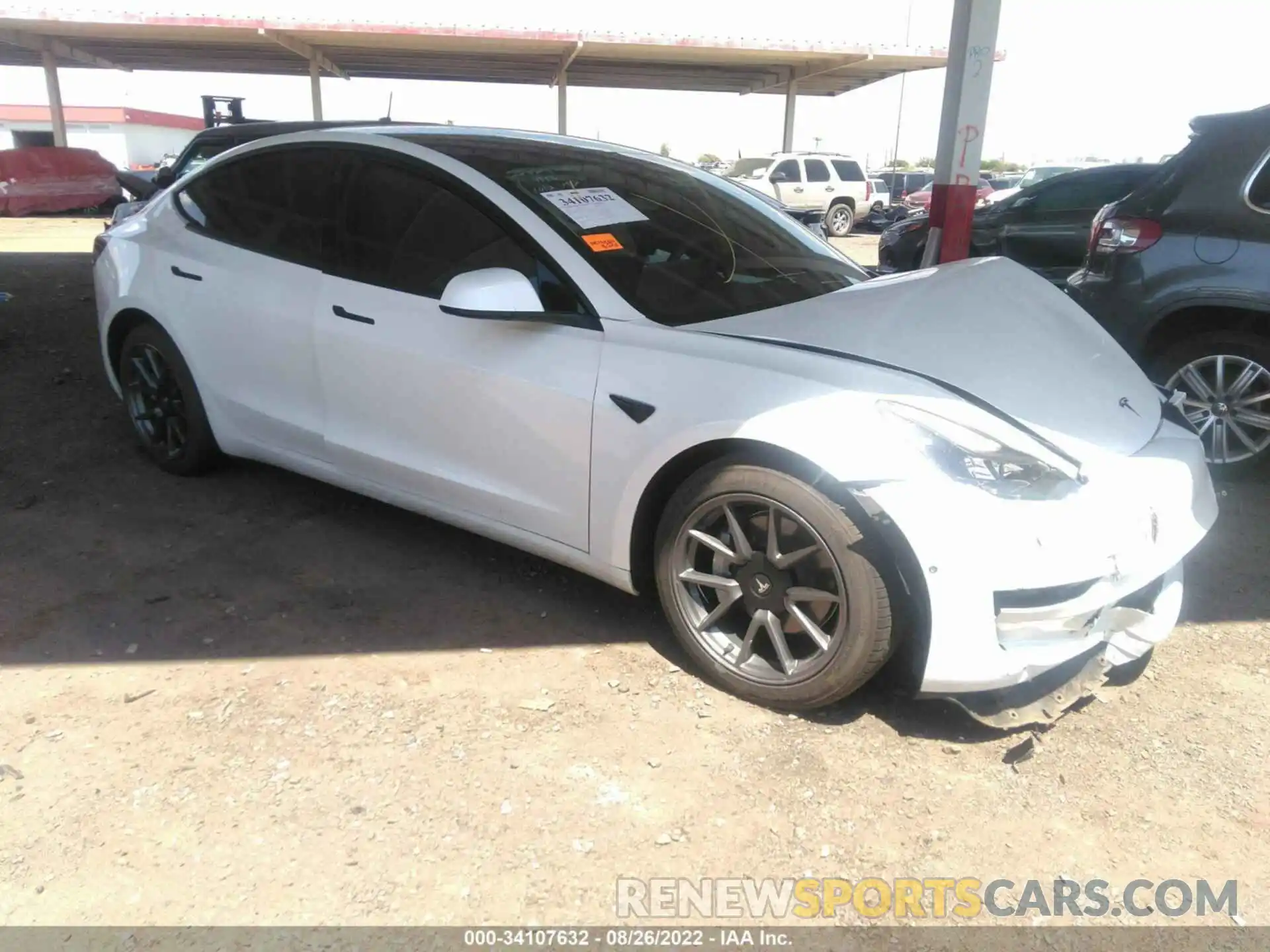 1 Photograph of a damaged car 5YJ3E1EA5MF995081 TESLA MODEL 3 2021