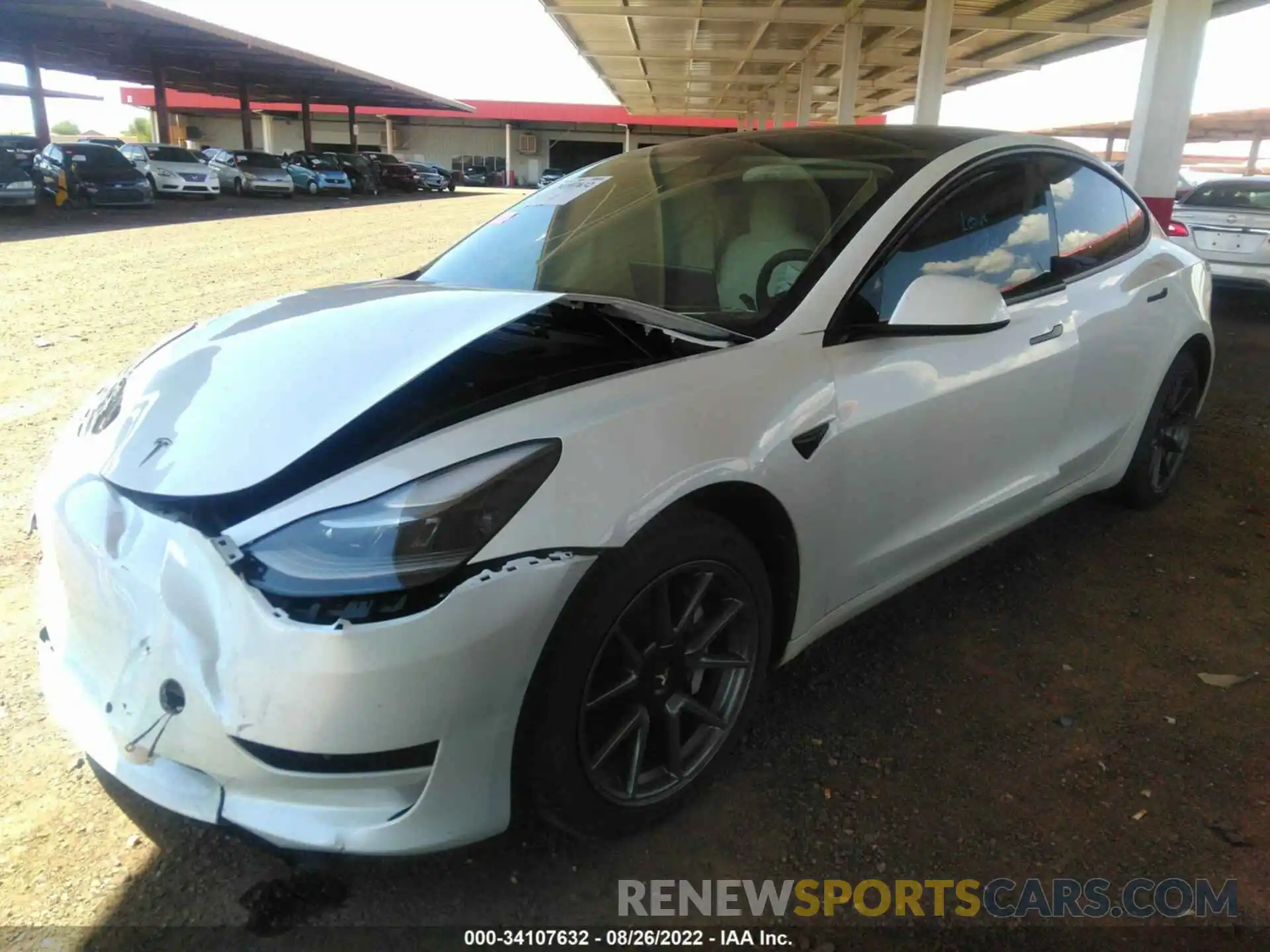 2 Photograph of a damaged car 5YJ3E1EA5MF995081 TESLA MODEL 3 2021