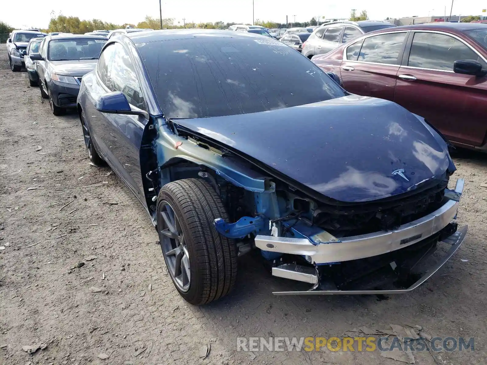 1 Photograph of a damaged car 5YJ3E1EA5MF996179 TESLA MODEL 3 2021