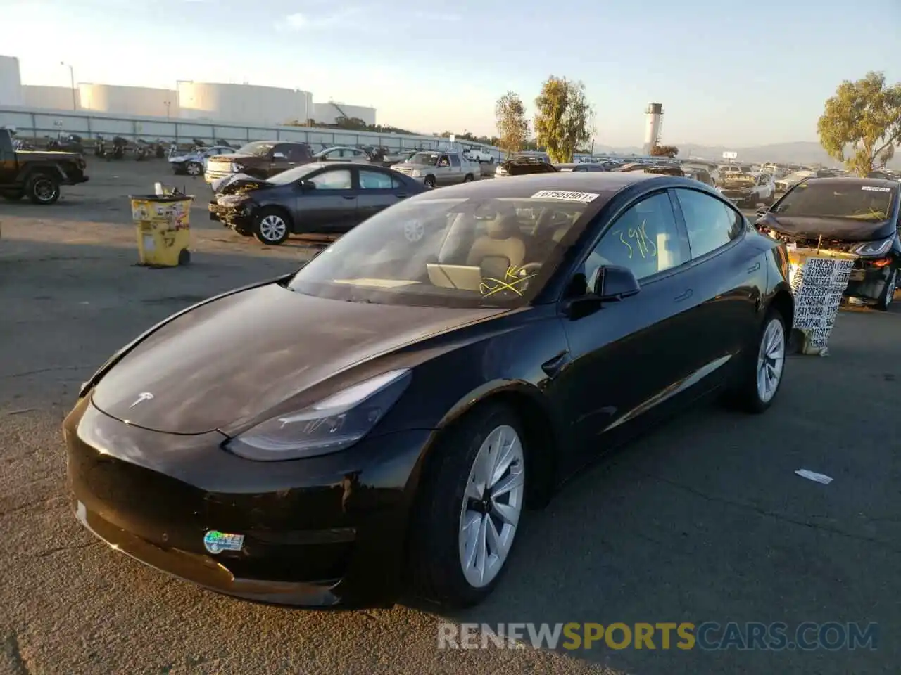 2 Фотография поврежденного автомобиля 5YJ3E1EA6MF001411 TESLA MODEL 3 2021