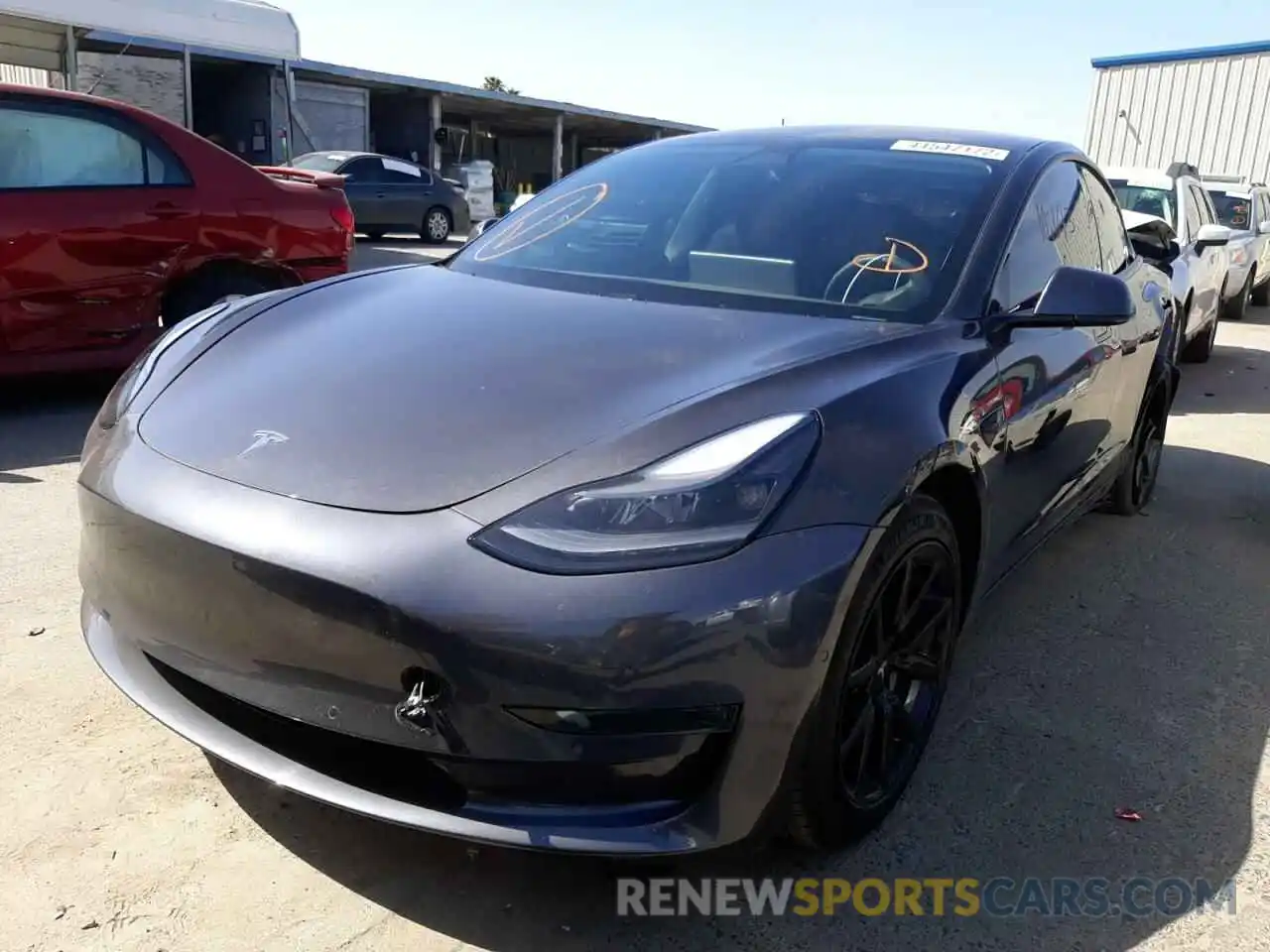 2 Photograph of a damaged car 5YJ3E1EA6MF003336 TESLA MODEL 3 2021