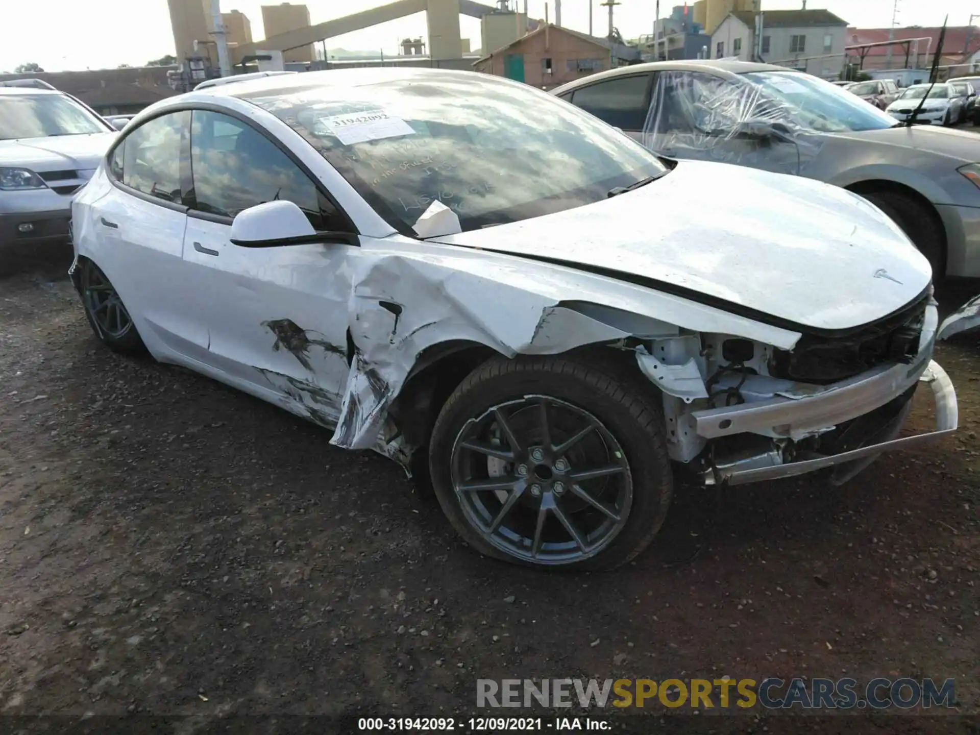 1 Photograph of a damaged car 5YJ3E1EA6MF016409 TESLA MODEL 3 2021