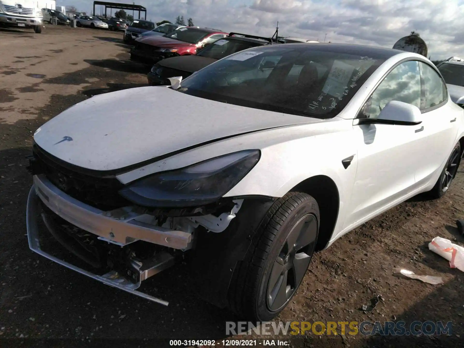 2 Photograph of a damaged car 5YJ3E1EA6MF016409 TESLA MODEL 3 2021