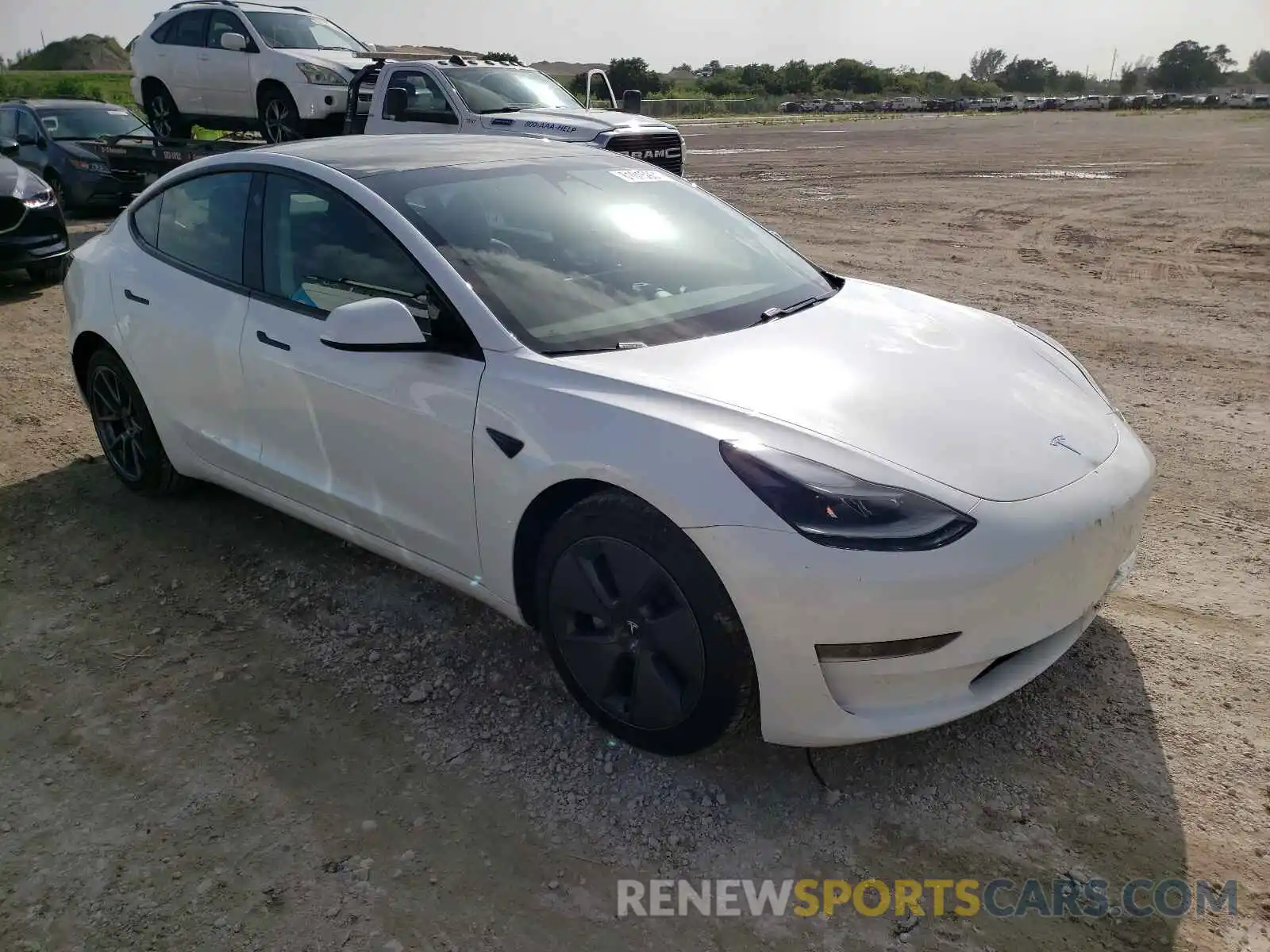 1 Photograph of a damaged car 5YJ3E1EA6MF027541 TESLA MODEL 3 2021