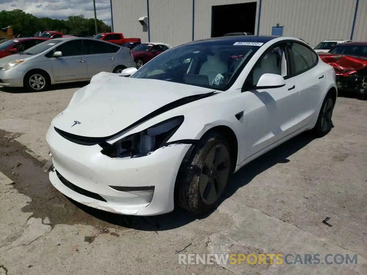 2 Фотография поврежденного автомобиля 5YJ3E1EA6MF045621 TESLA MODEL 3 2021