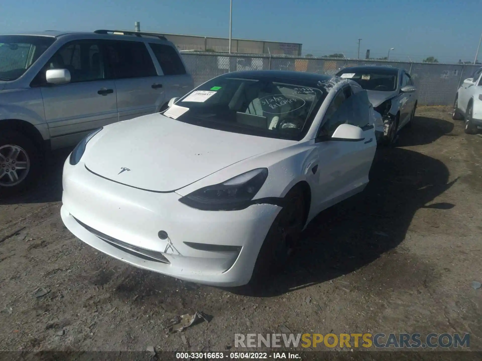 2 Photograph of a damaged car 5YJ3E1EA6MF047241 TESLA MODEL 3 2021