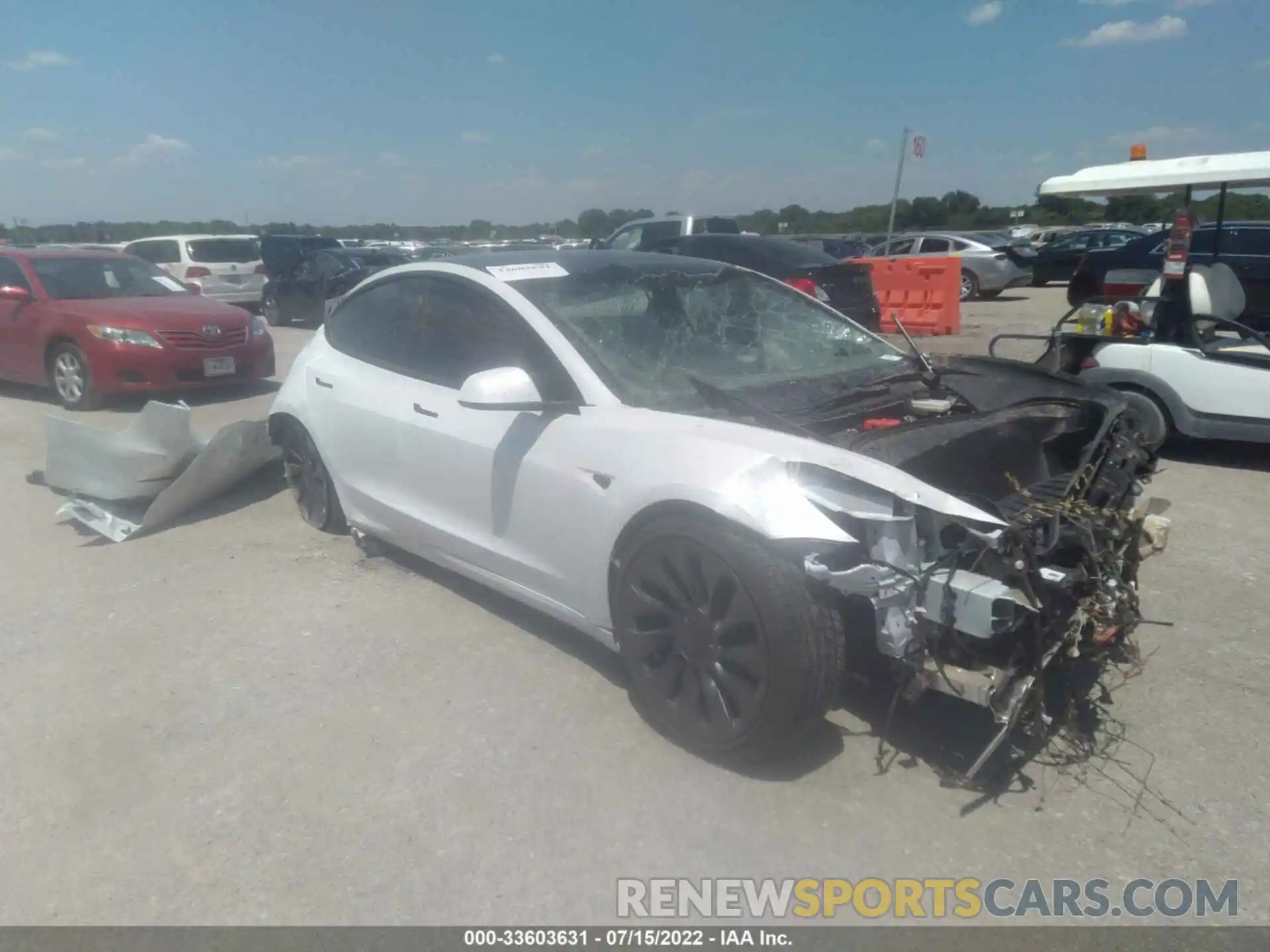 1 Photograph of a damaged car 5YJ3E1EA6MF048342 TESLA MODEL 3 2021