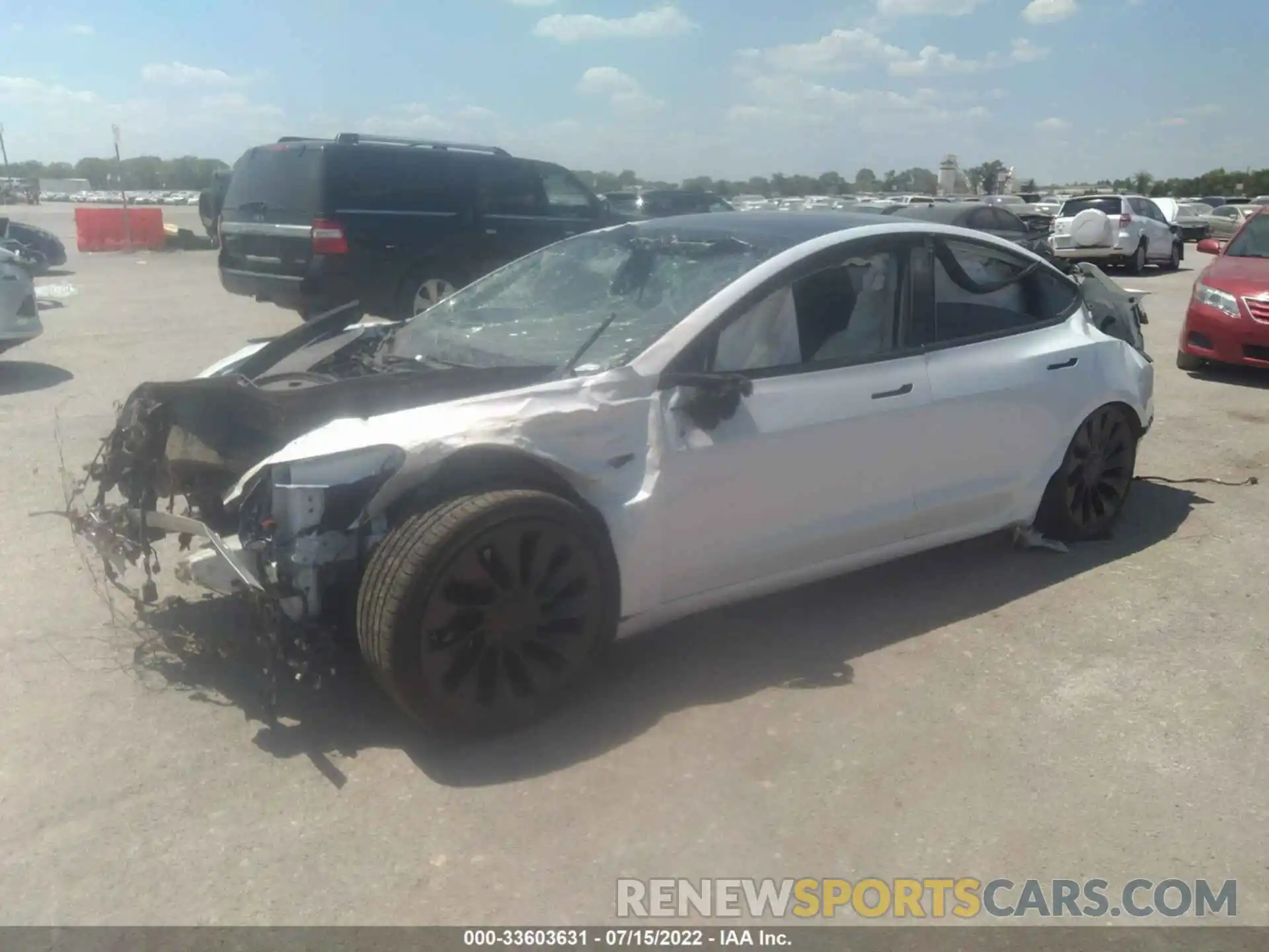 2 Photograph of a damaged car 5YJ3E1EA6MF048342 TESLA MODEL 3 2021