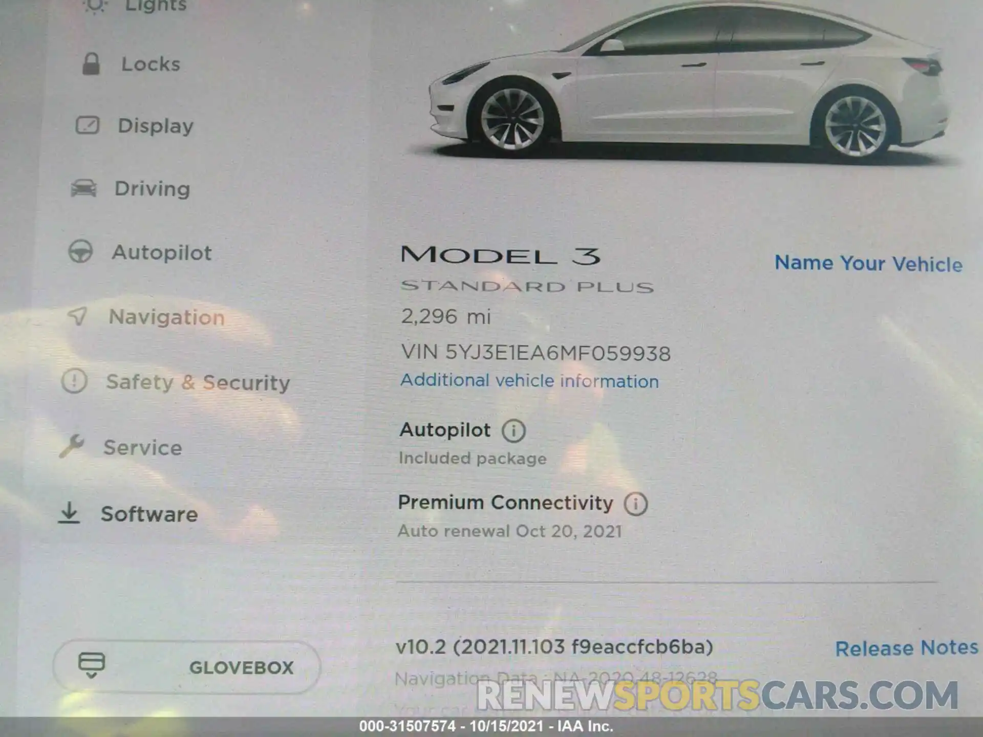 7 Фотография поврежденного автомобиля 5YJ3E1EA6MF059938 TESLA MODEL 3 2021