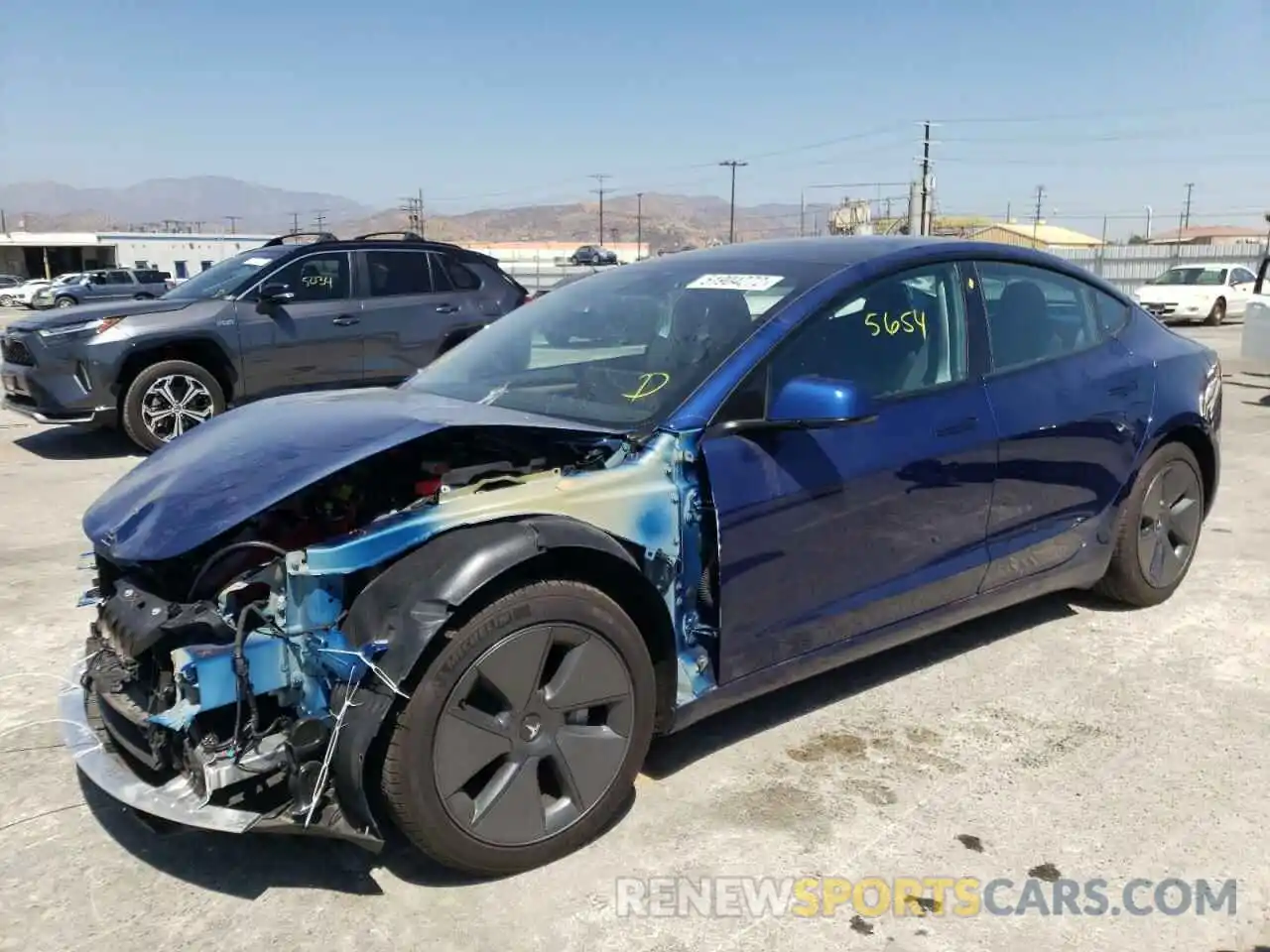 2 Photograph of a damaged car 5YJ3E1EA6MF068879 TESLA MODEL 3 2021