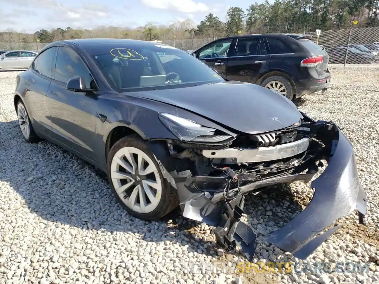 1 Photograph of a damaged car 5YJ3E1EA6MF088243 TESLA MODEL 3 2021