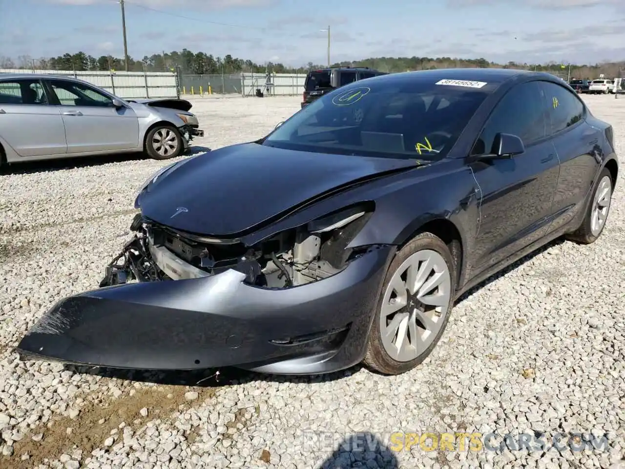 2 Photograph of a damaged car 5YJ3E1EA6MF088243 TESLA MODEL 3 2021