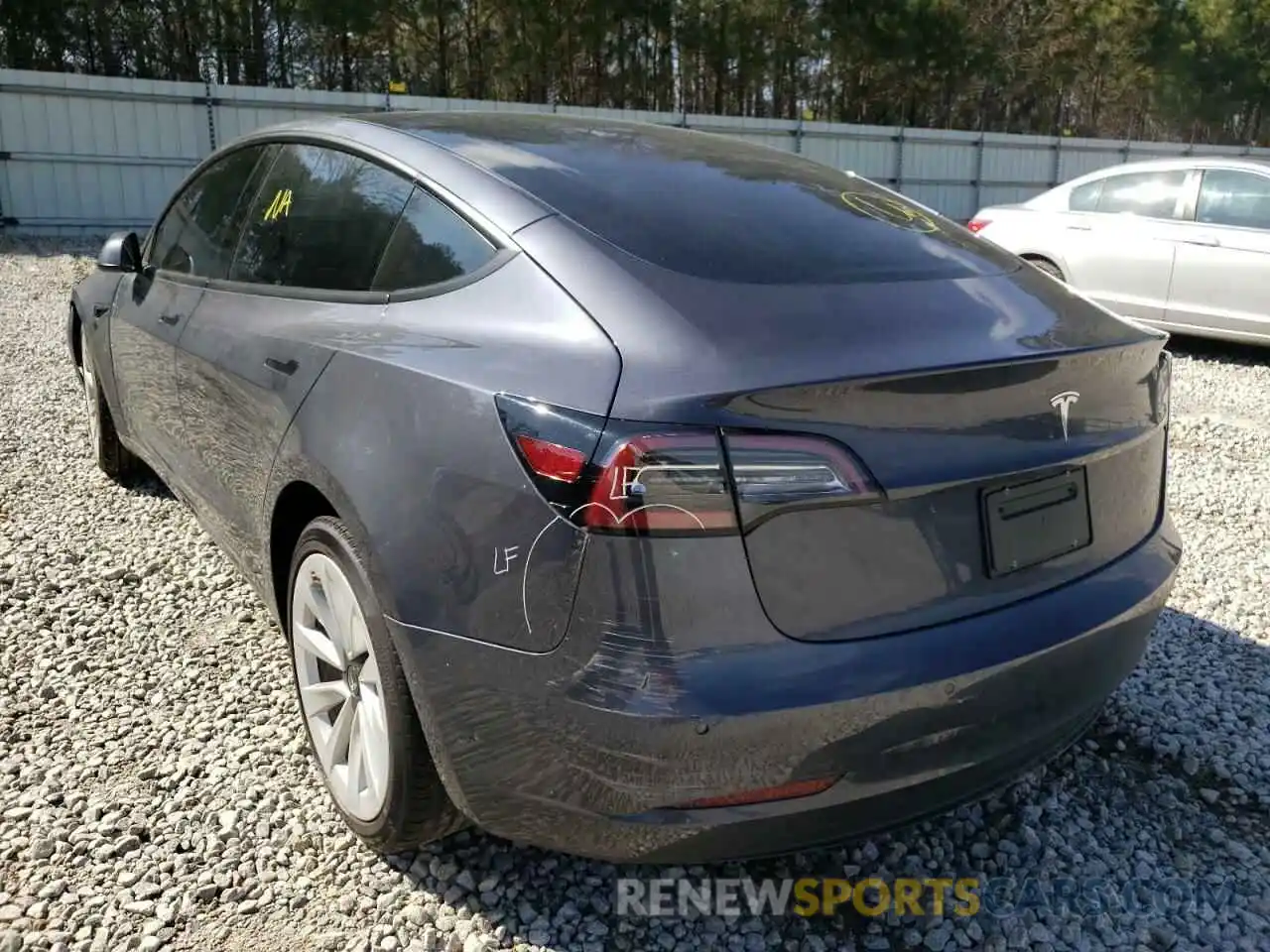 3 Photograph of a damaged car 5YJ3E1EA6MF088243 TESLA MODEL 3 2021