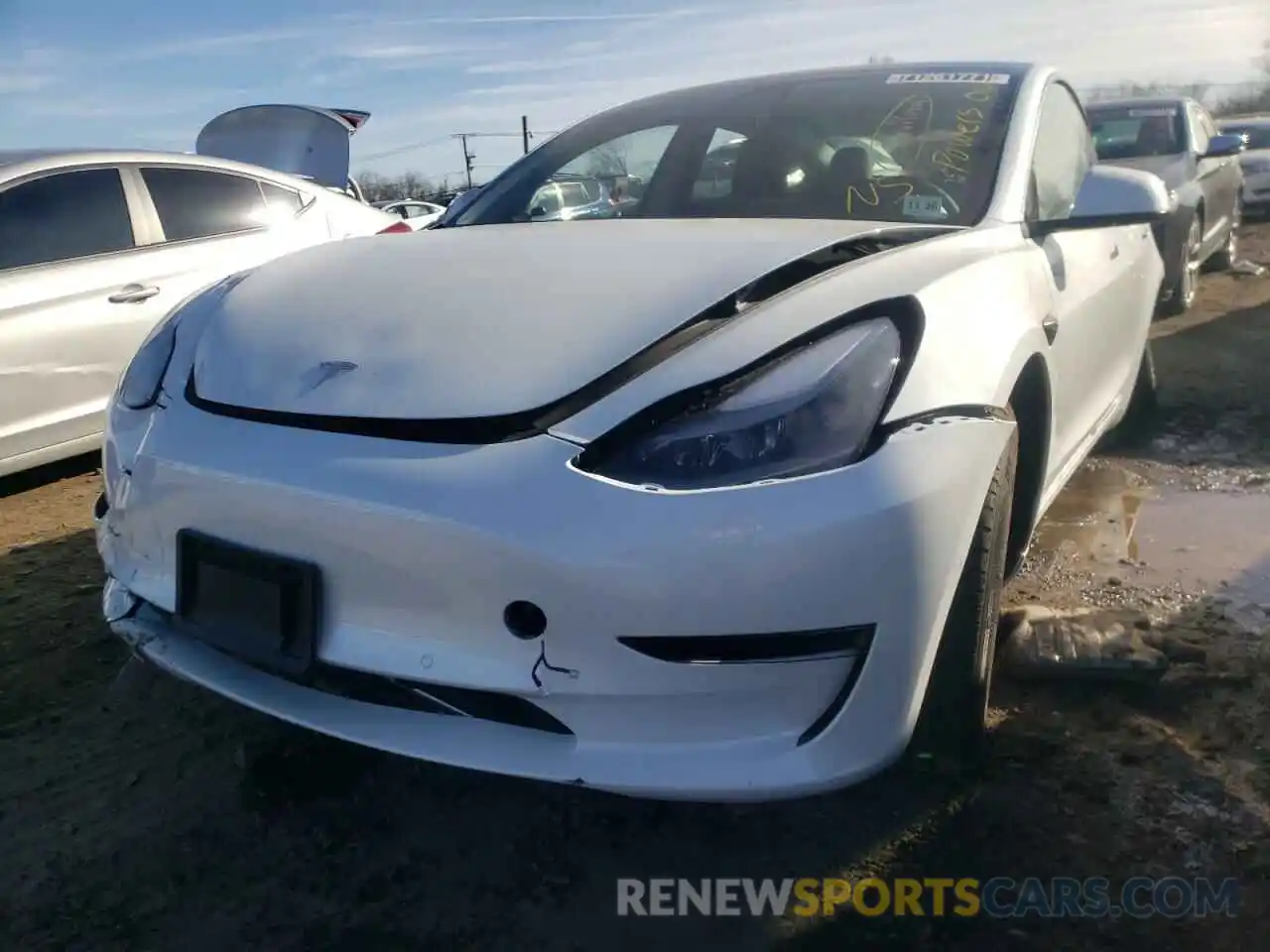 2 Photograph of a damaged car 5YJ3E1EA6MF088260 TESLA MODEL 3 2021