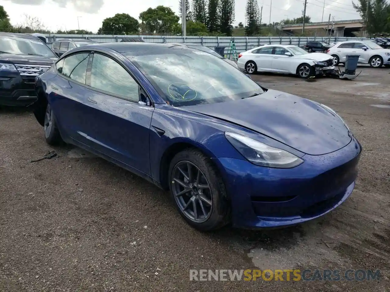 1 Photograph of a damaged car 5YJ3E1EA6MF090011 TESLA MODEL 3 2021