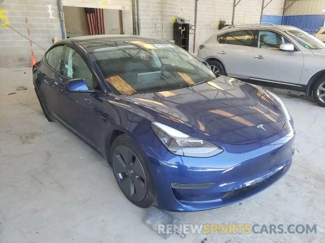 1 Photograph of a damaged car 5YJ3E1EA6MF094463 TESLA MODEL 3 2021