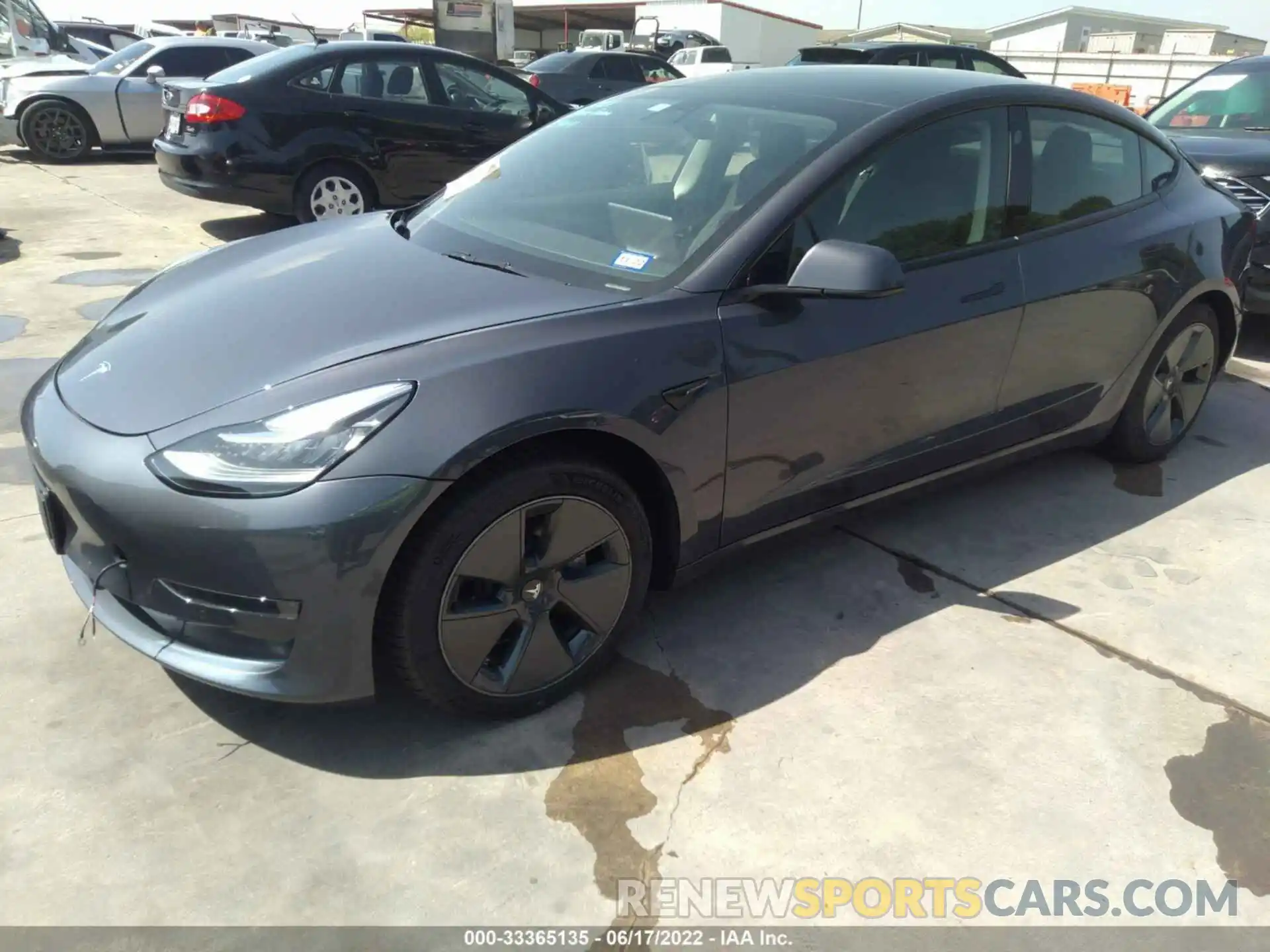 2 Photograph of a damaged car 5YJ3E1EA6MF100214 TESLA MODEL 3 2021