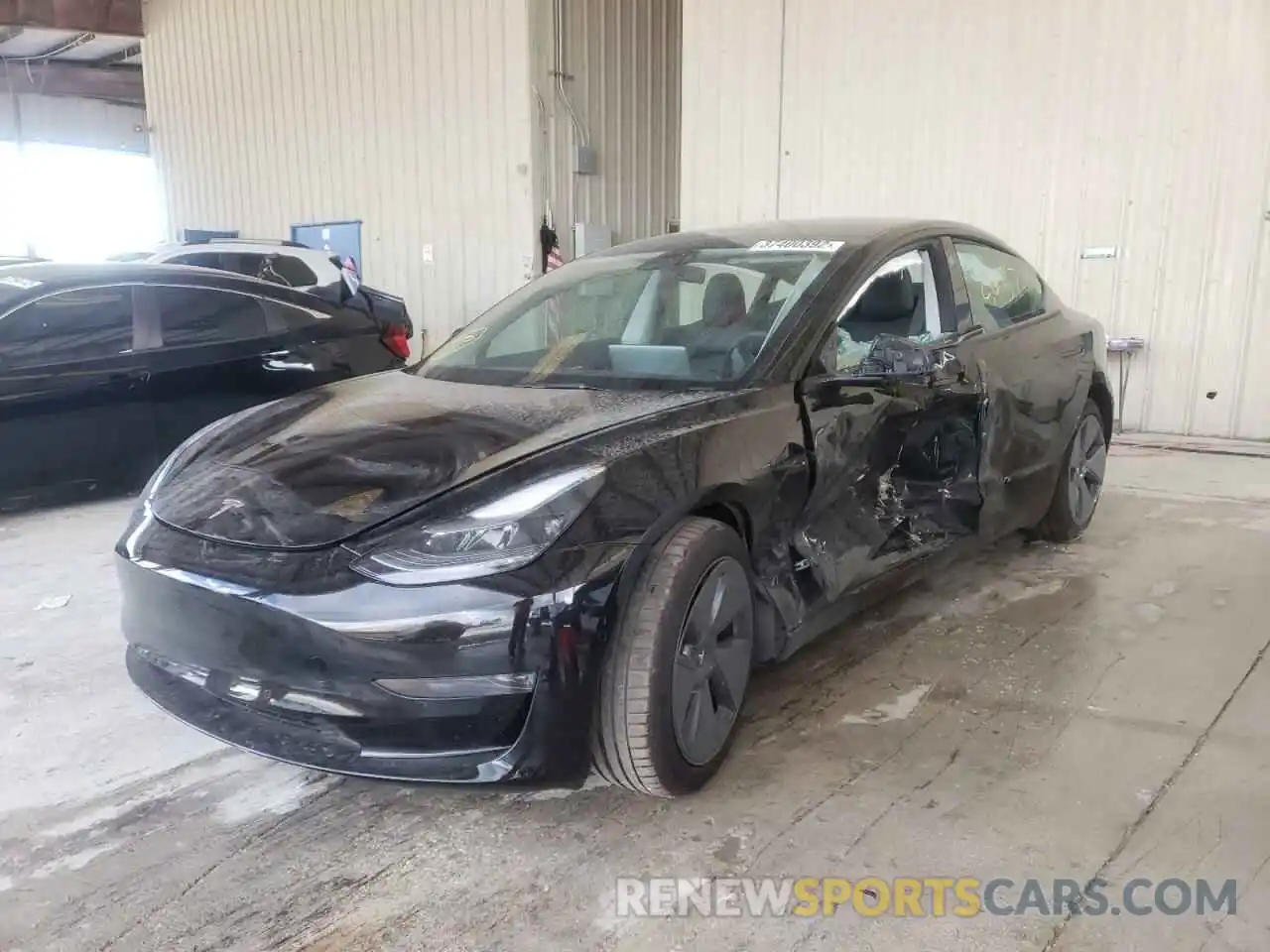 2 Photograph of a damaged car 5YJ3E1EA6MF100391 TESLA MODEL 3 2021