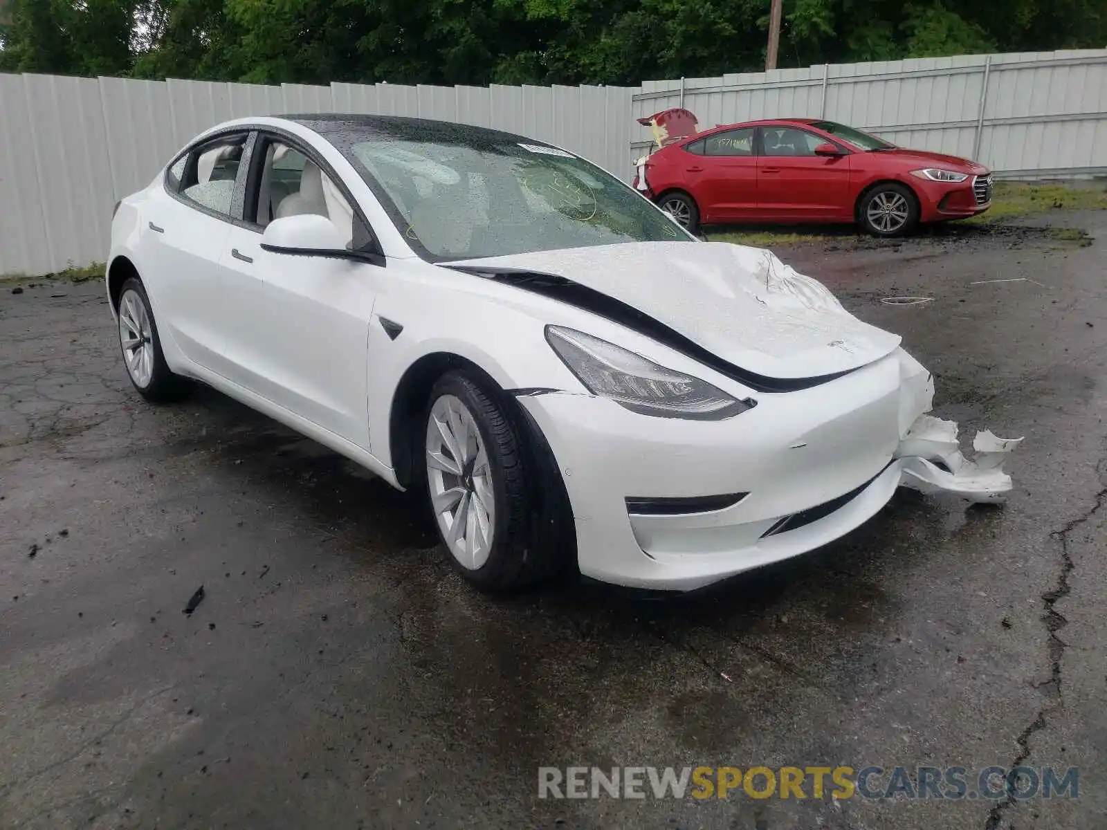 1 Photograph of a damaged car 5YJ3E1EA6MF851314 TESLA MODEL 3 2021