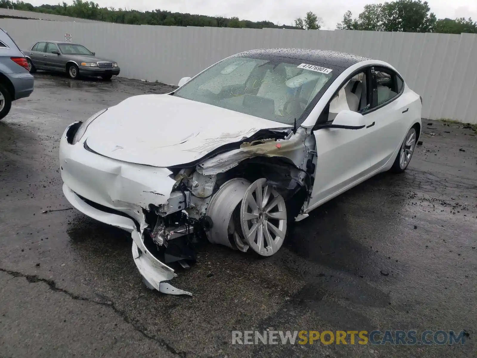 2 Photograph of a damaged car 5YJ3E1EA6MF851314 TESLA MODEL 3 2021