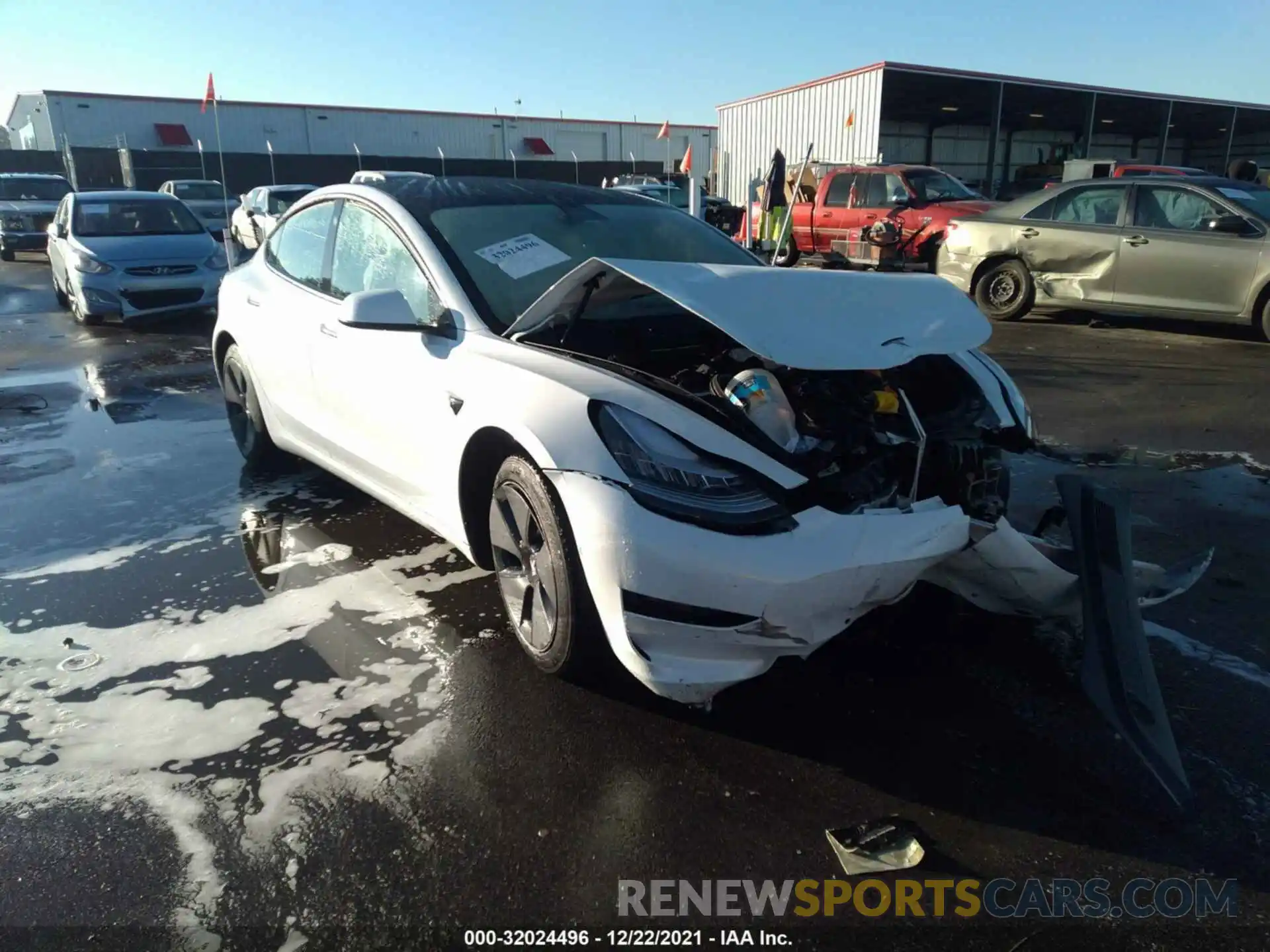 1 Photograph of a damaged car 5YJ3E1EA6MF853726 TESLA MODEL 3 2021