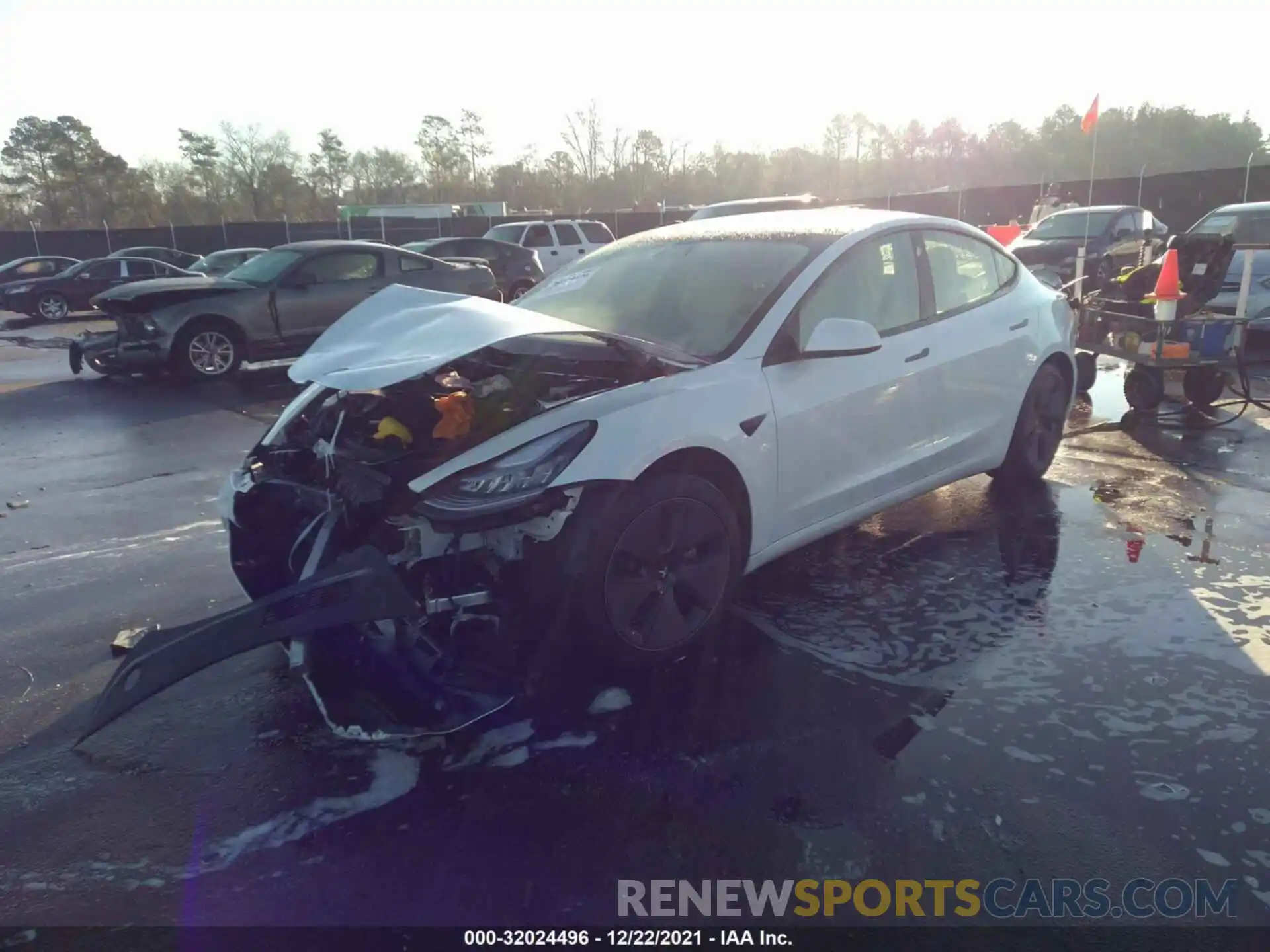 2 Photograph of a damaged car 5YJ3E1EA6MF853726 TESLA MODEL 3 2021